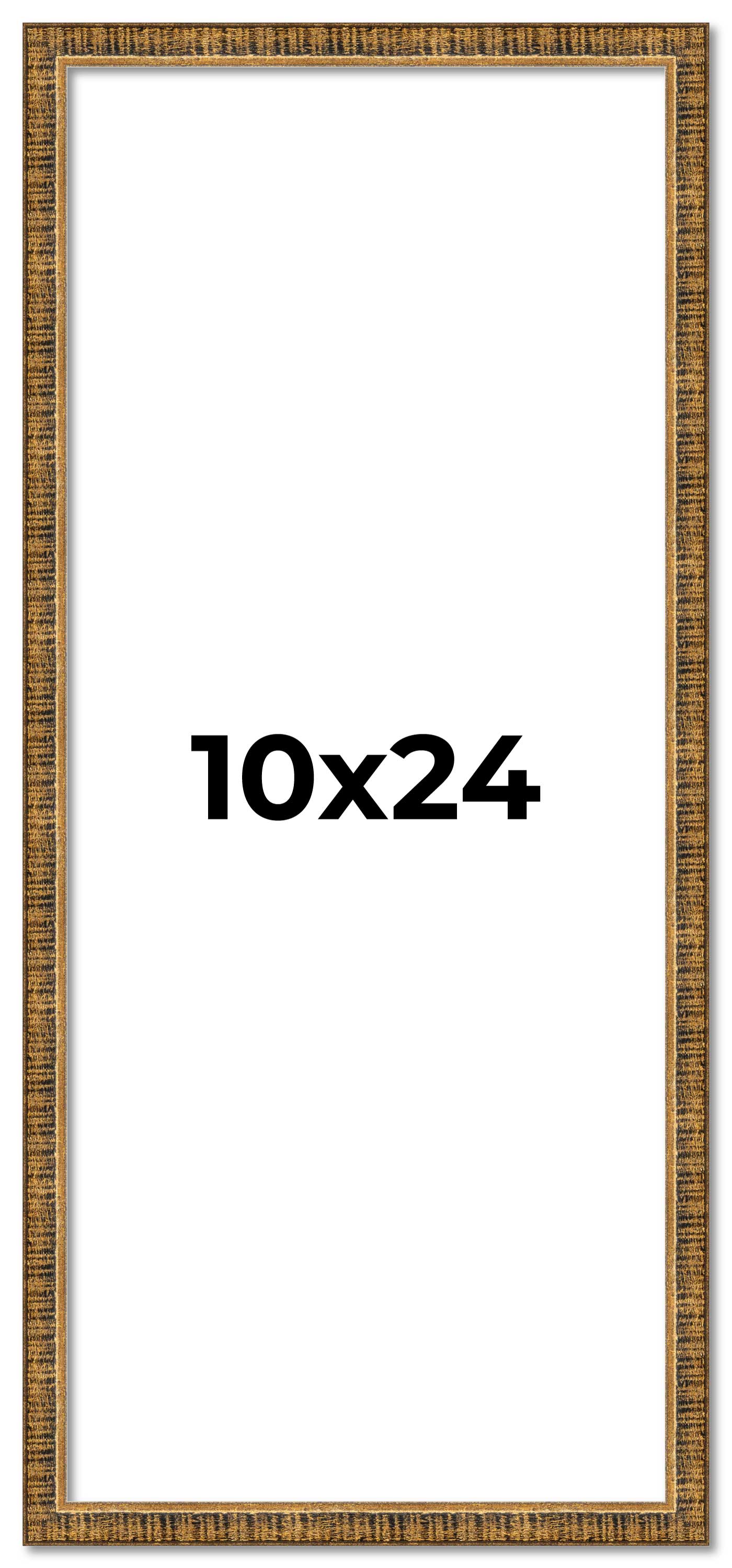 10x24 Frame Gold Solid Wood Picture Frame - Complete Modern Photo Frame Includes