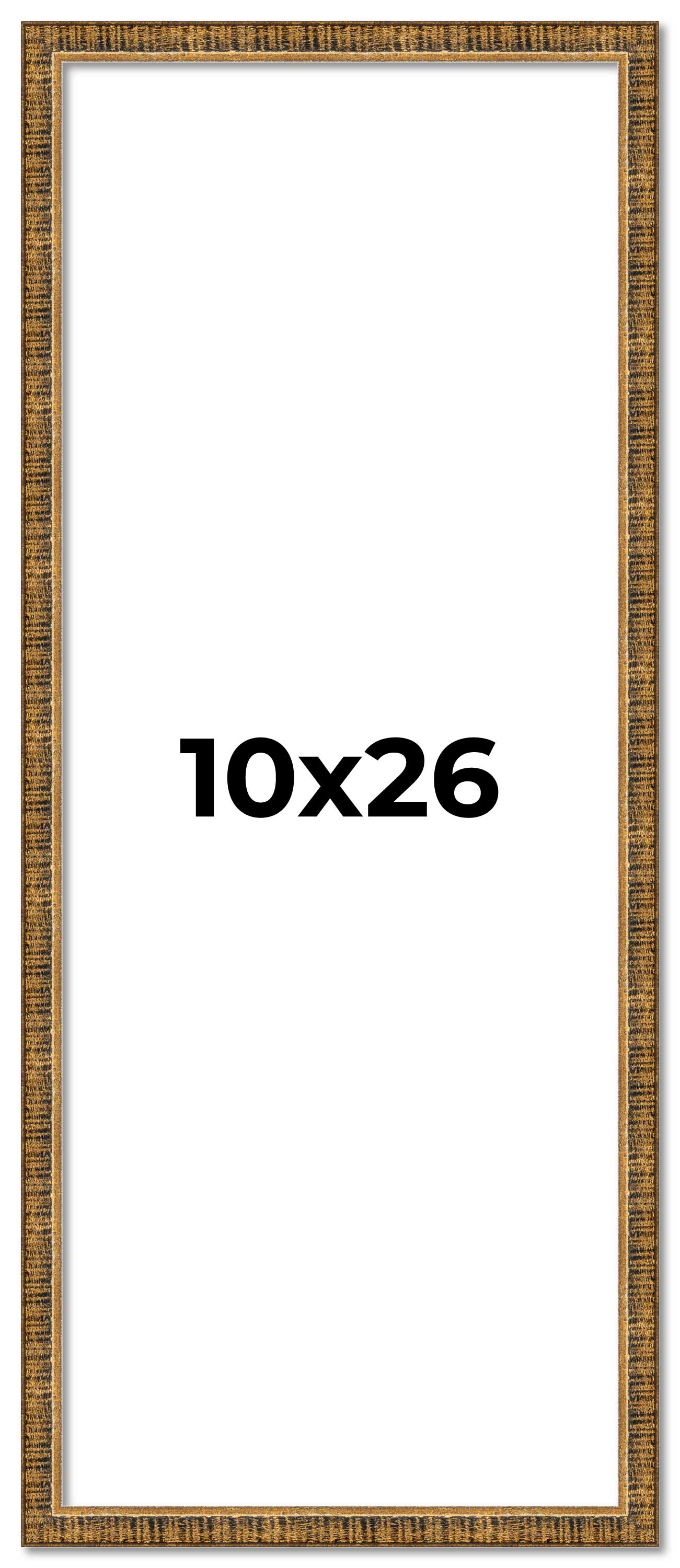 10x26 Frame Gold Kingsley Distressed Solid Wood Picture Frame Width 0.75 Inches main product image