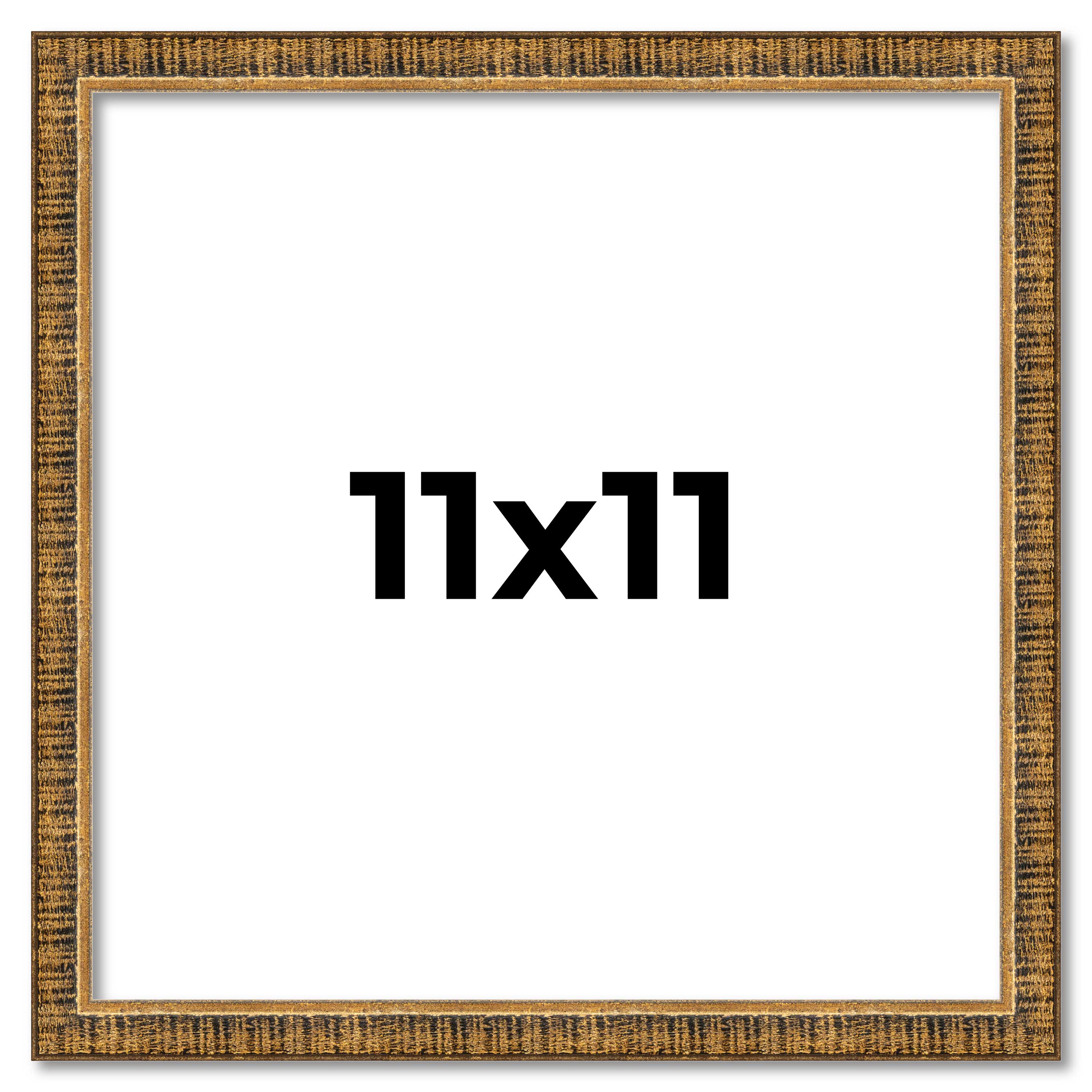 11x11 Rahmen Gold Kingsley Distressed Massivholz Bilderrahmen Breite 0,75 cm - Bild 1 von 9