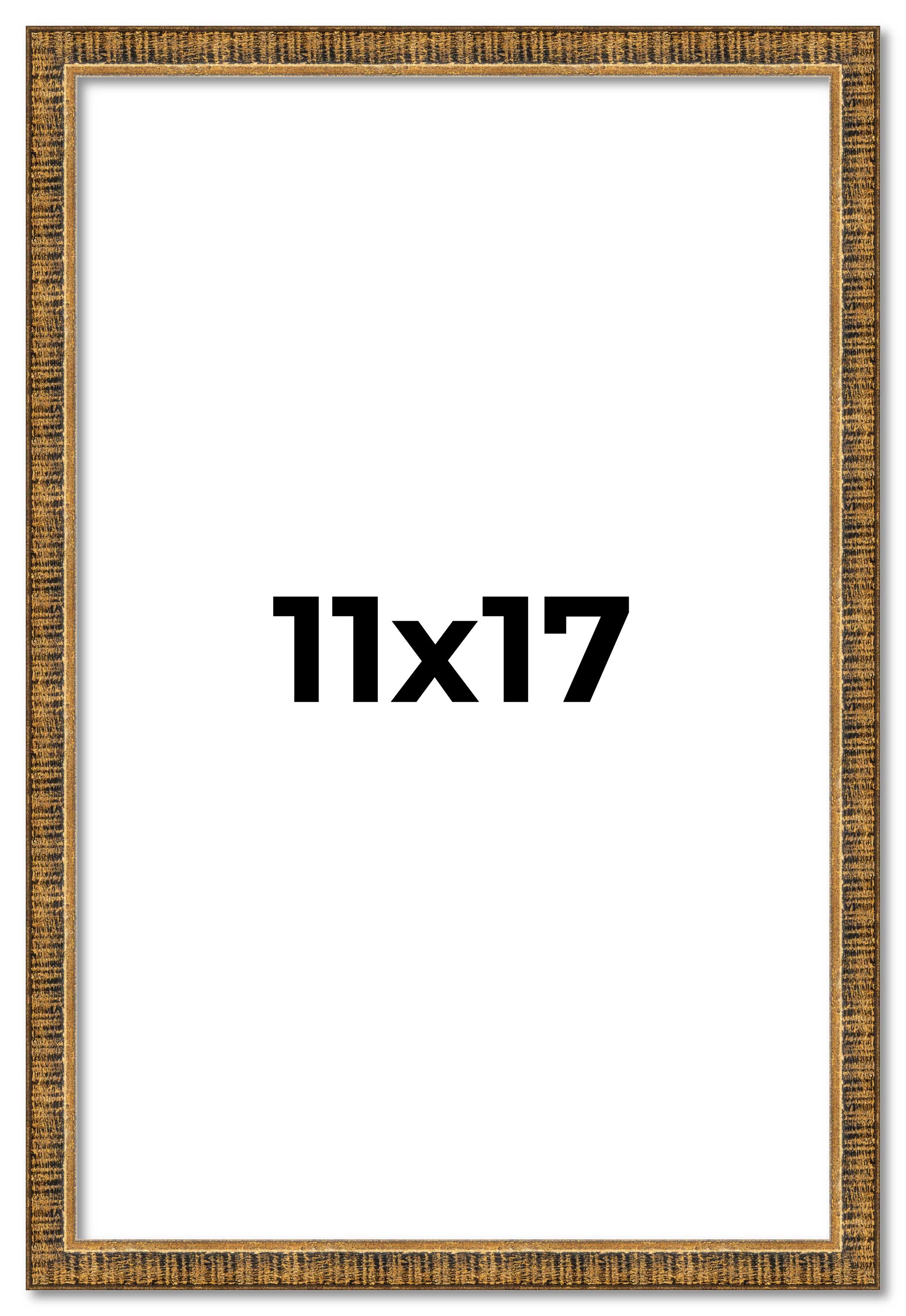 11x17 Frame Gold Kingsley Distressed Solid Wood Picture Frame Width 0.75 Inches main product image