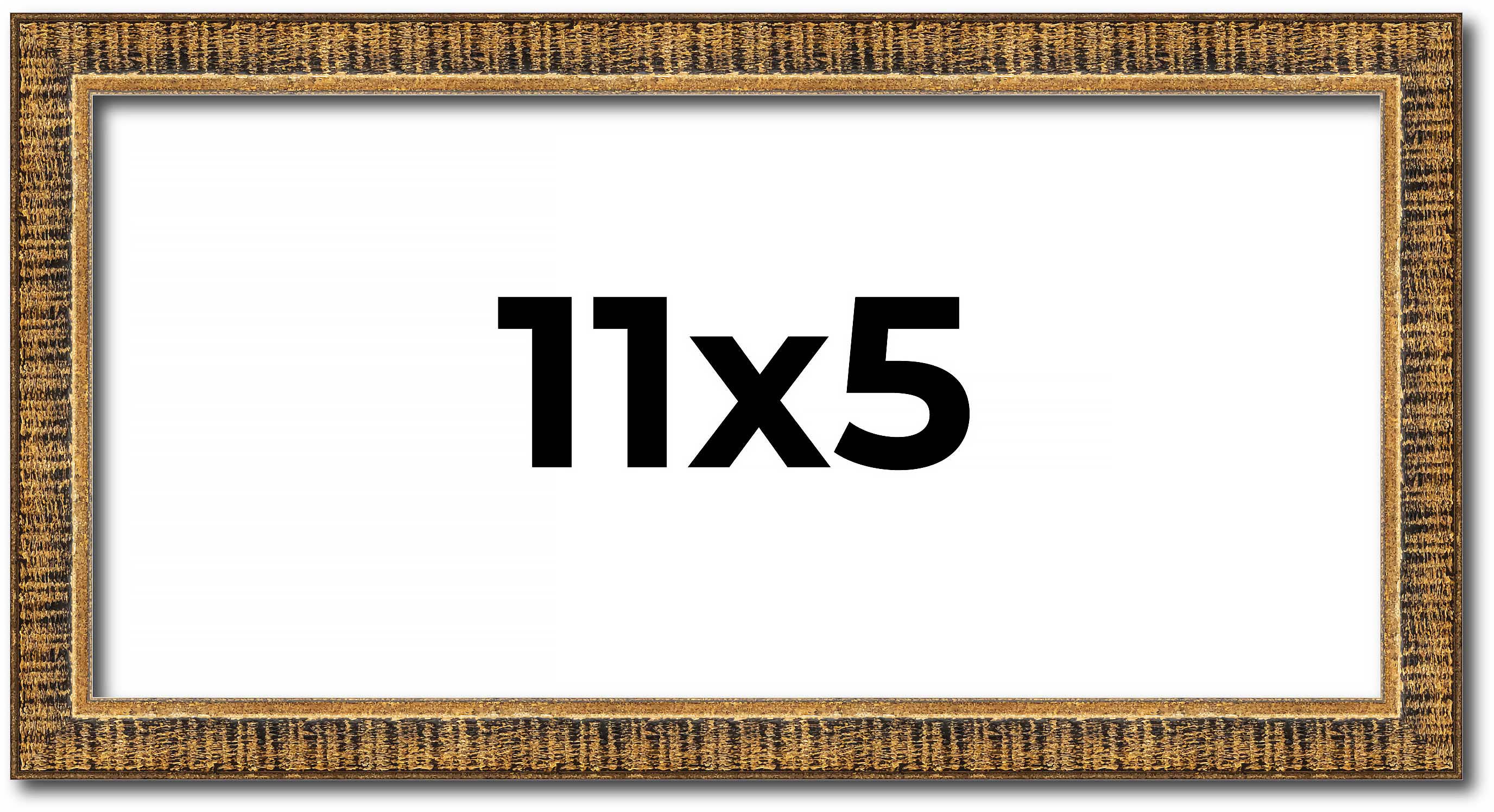 11×5 IN Frame Gold Kingsley Distressed Solid Wood Picture Frame Width 0.75 Inche