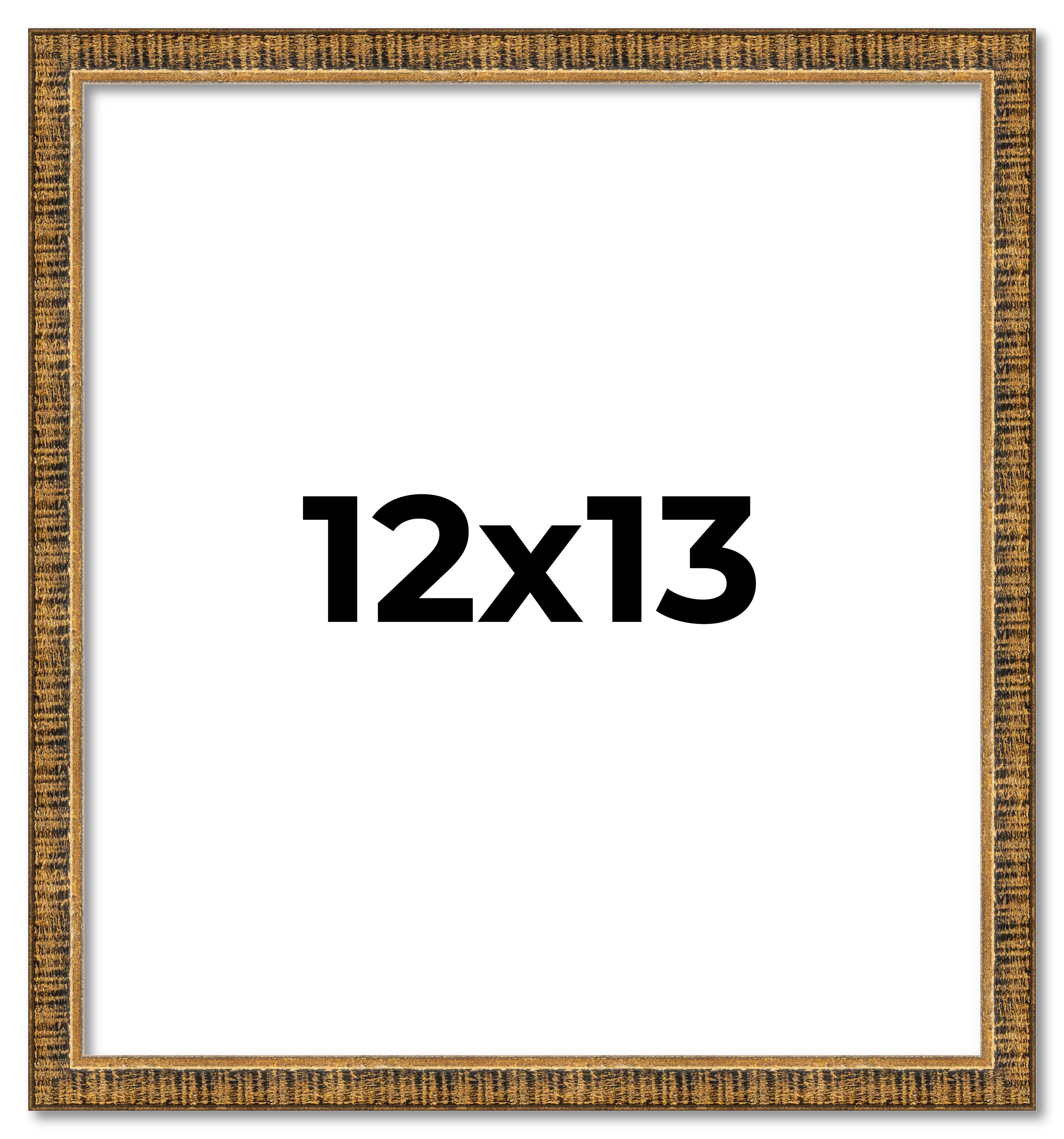 12x13 Frame Gold Kingsley Distressed Solid Wood Picture Frame Width 0.75 Inches main product image