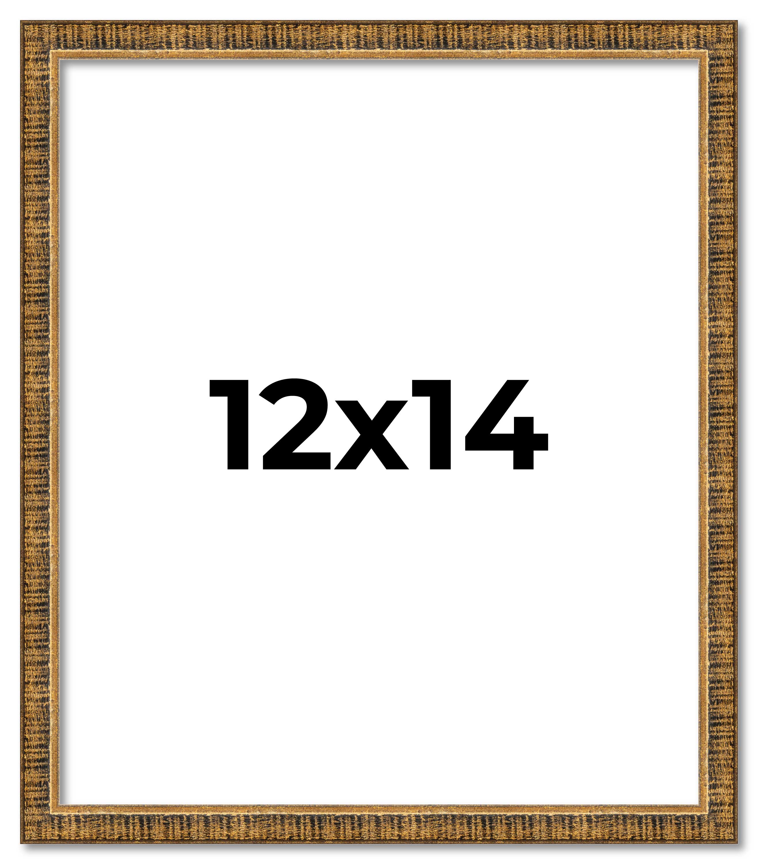 12x14 Frame Gold Kingsley Distressed Solid Wood Picture Frame Width 0.75 Inches main product image