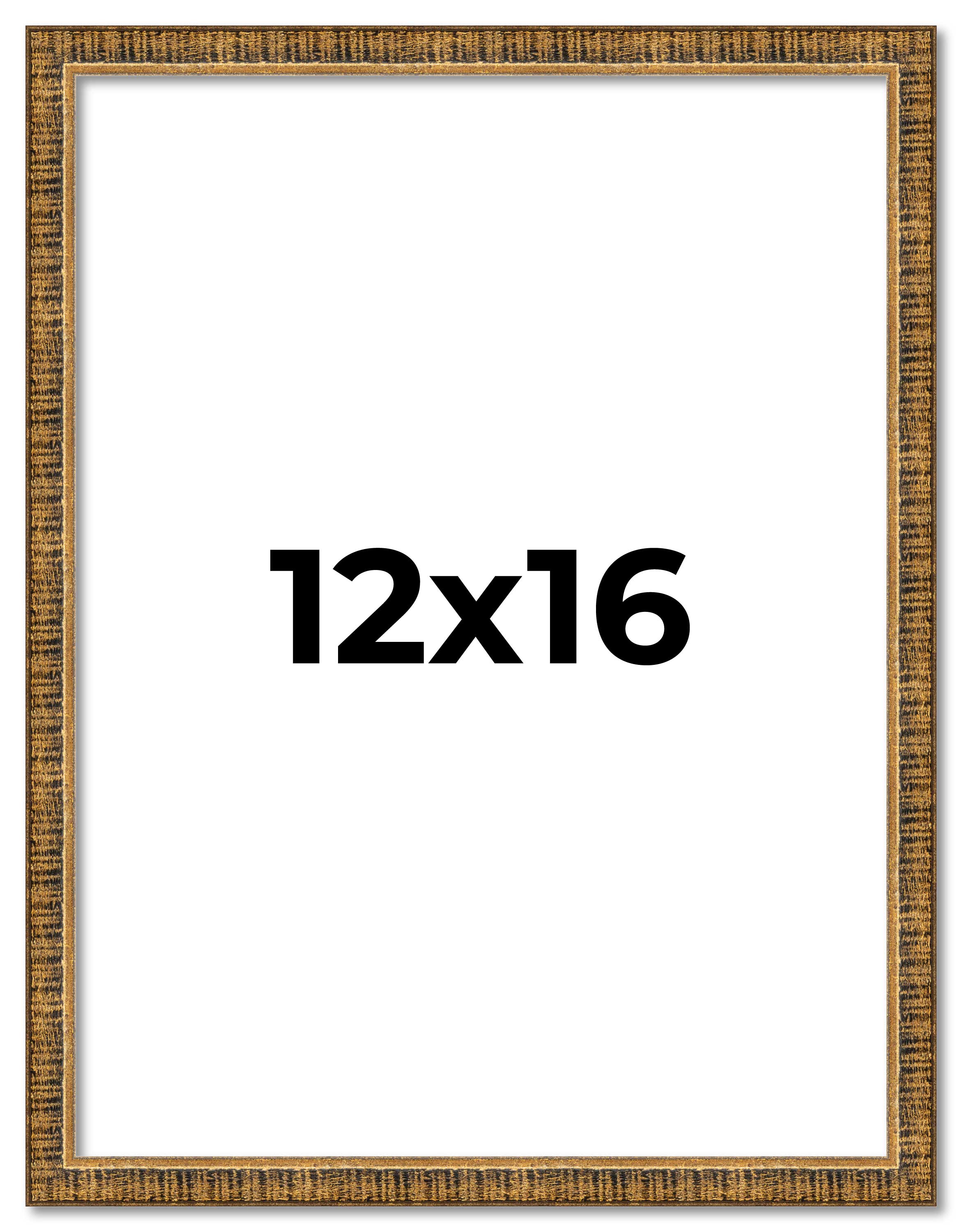 12x16 Frame Gold Kingsley Distressed Solid Wood Picture Frame Width 0.75 Inches