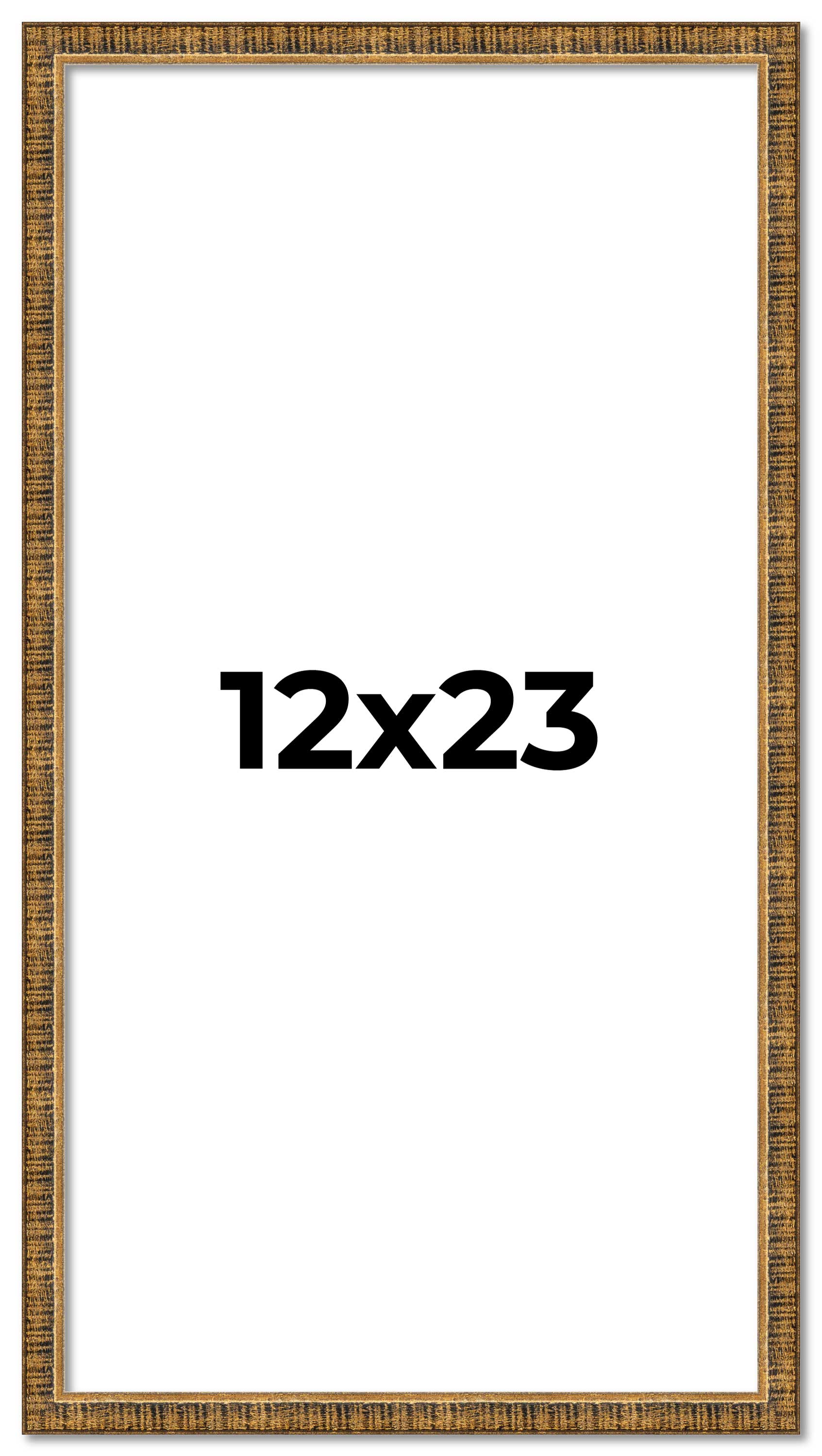 12×23 Frame Gold Kingsley Distressed Solid Wood Picture Frame Width 0.75 Inches