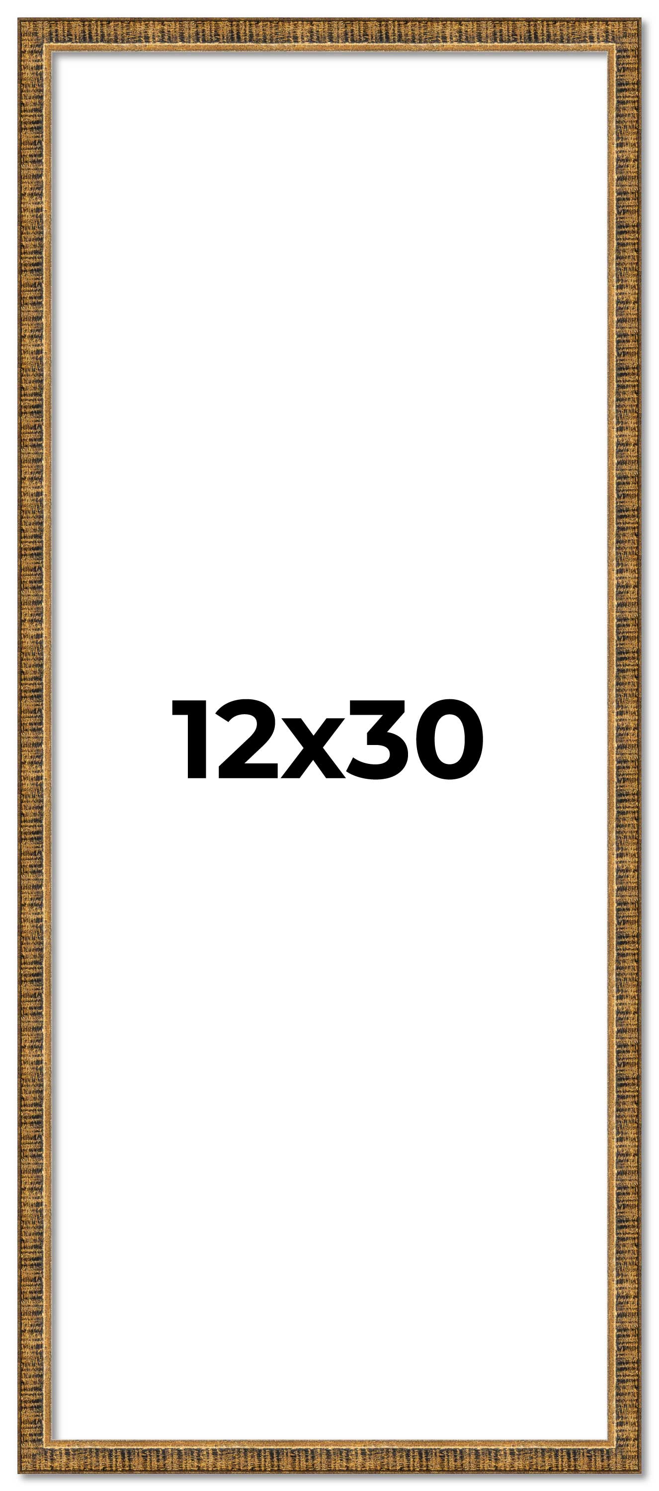 12x30 Frame Gold Kingsley Distressed Solid Wood Picture Frame Width 0.75 Inches main product image