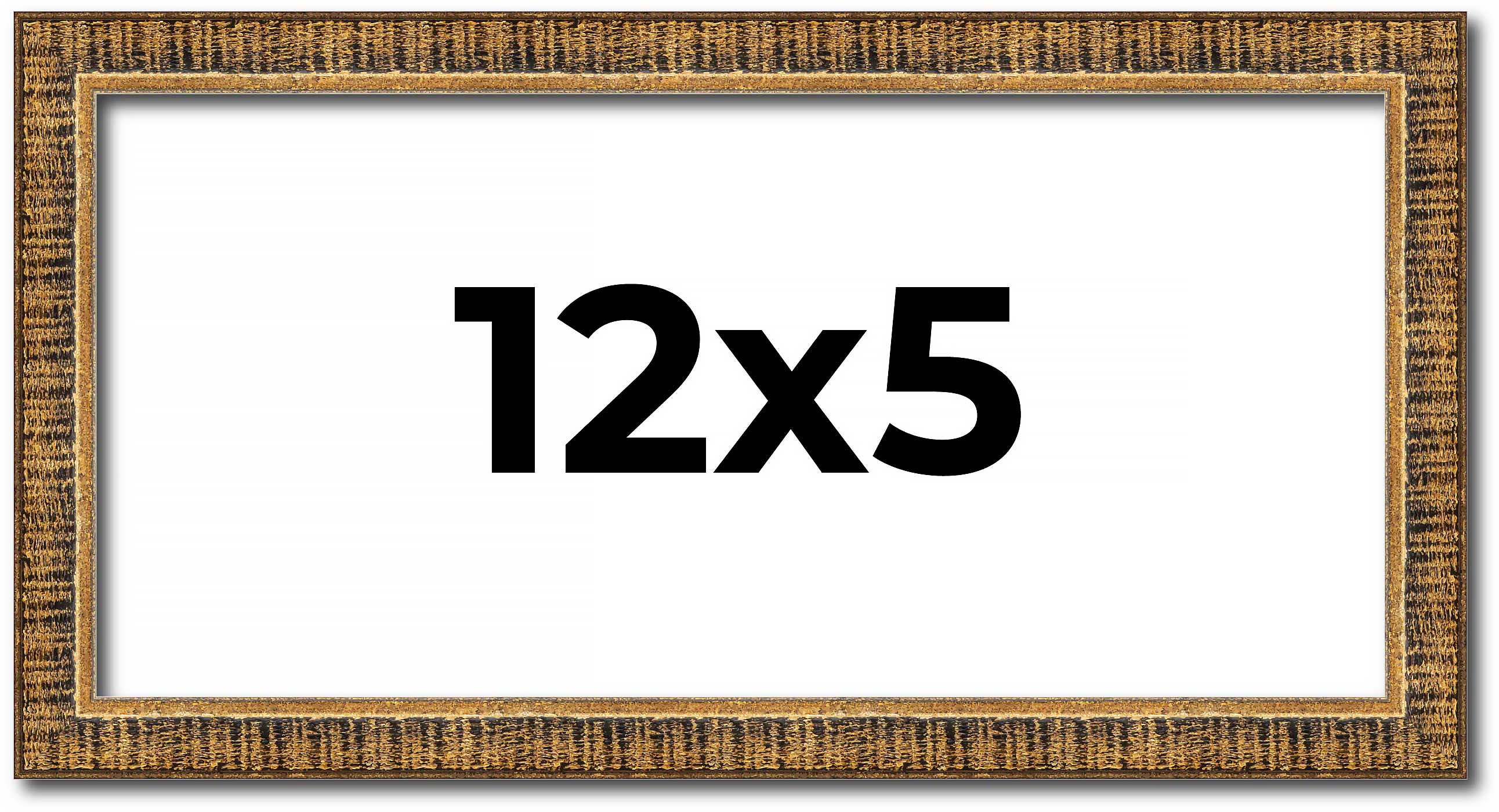 12×5 IN Frame Gold Kingsley Distressed Solid Wood Picture Frame Width 0.75 Inche