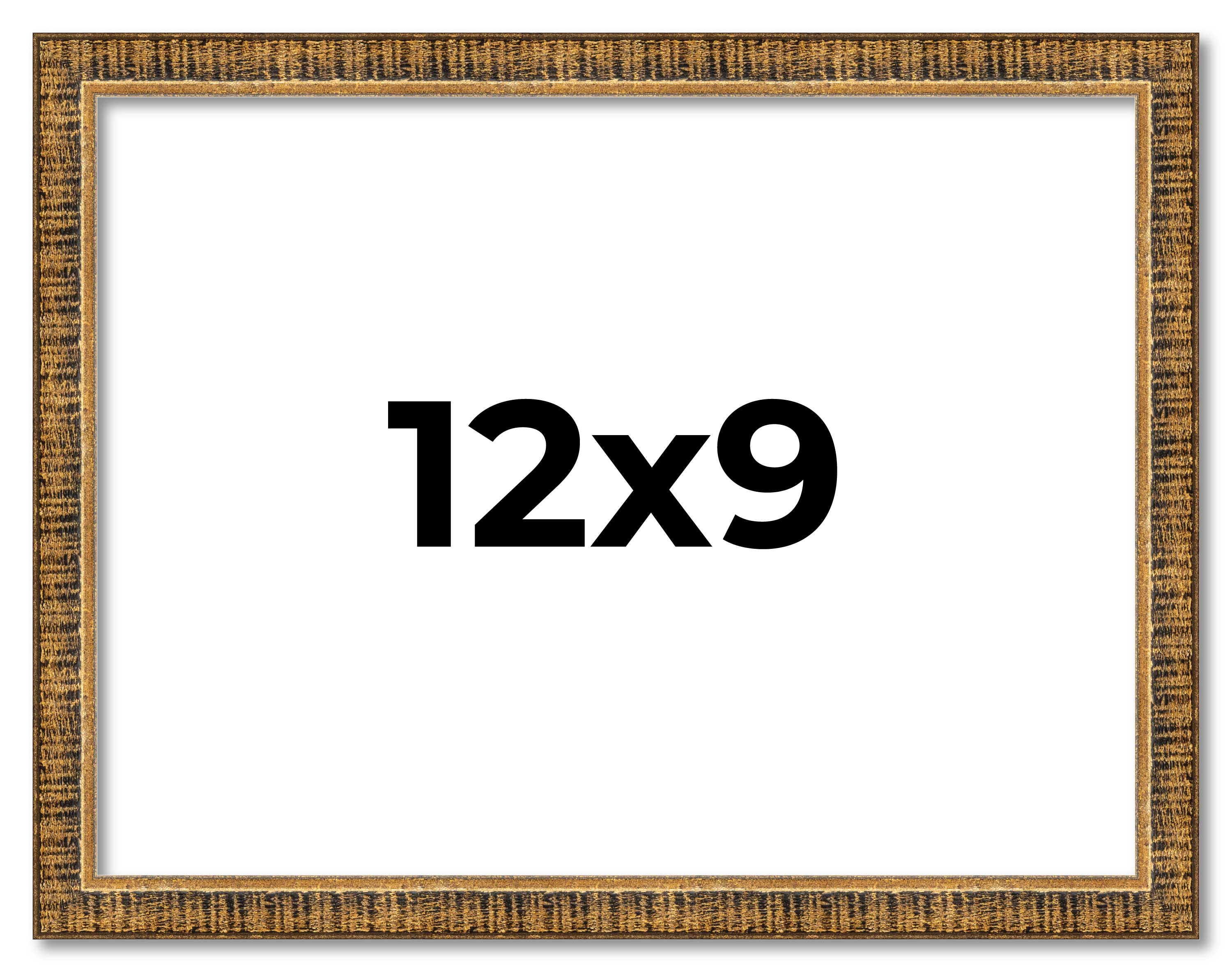12x9 Frame Gold Kingsley Distressed Solid Wood Picture Frame Width 0.75 Inches main product image