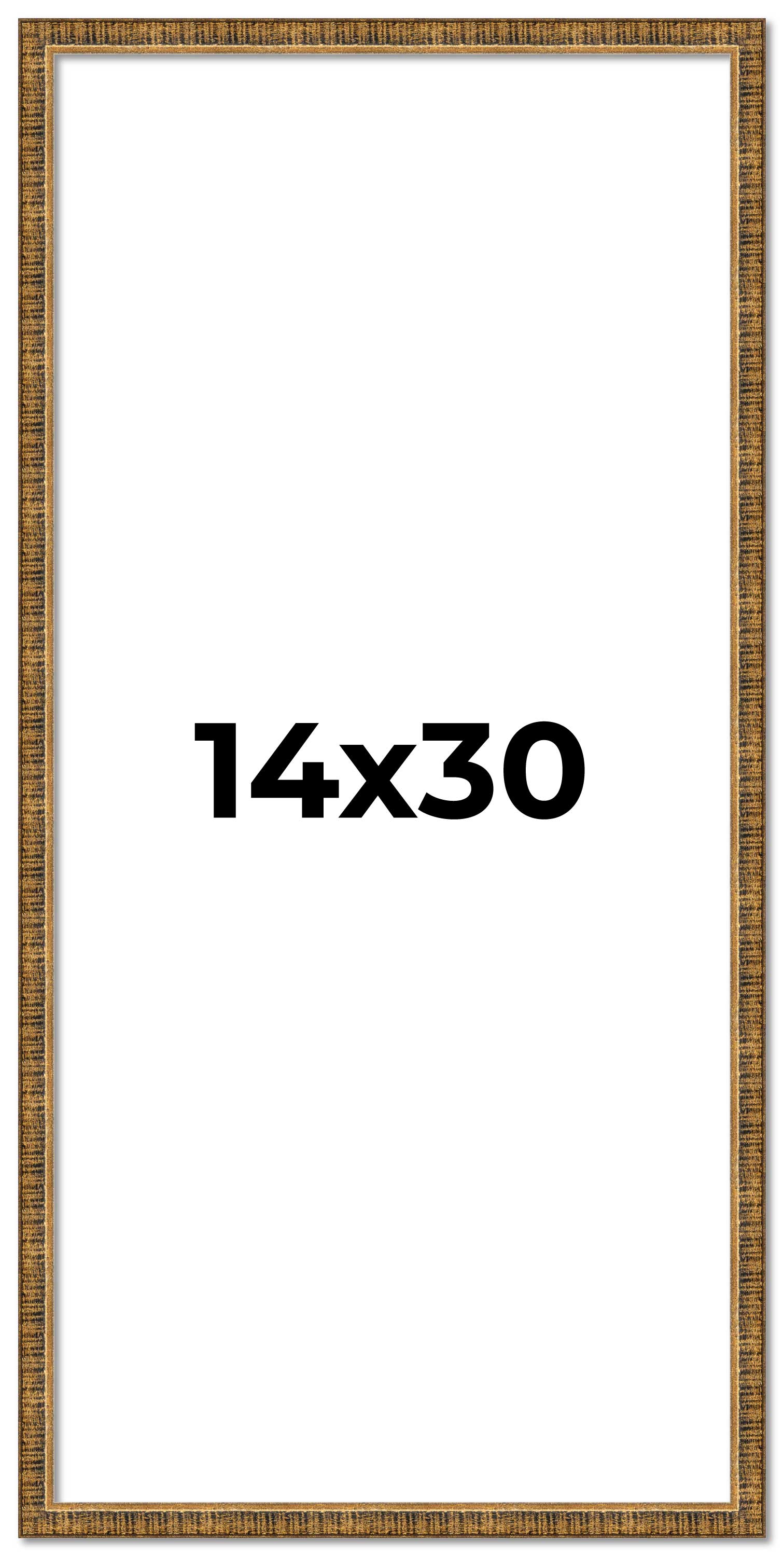 14x30 Frame Gold Kingsley Distressed Solid Wood Picture Frame Width 0.75 Inches main product image