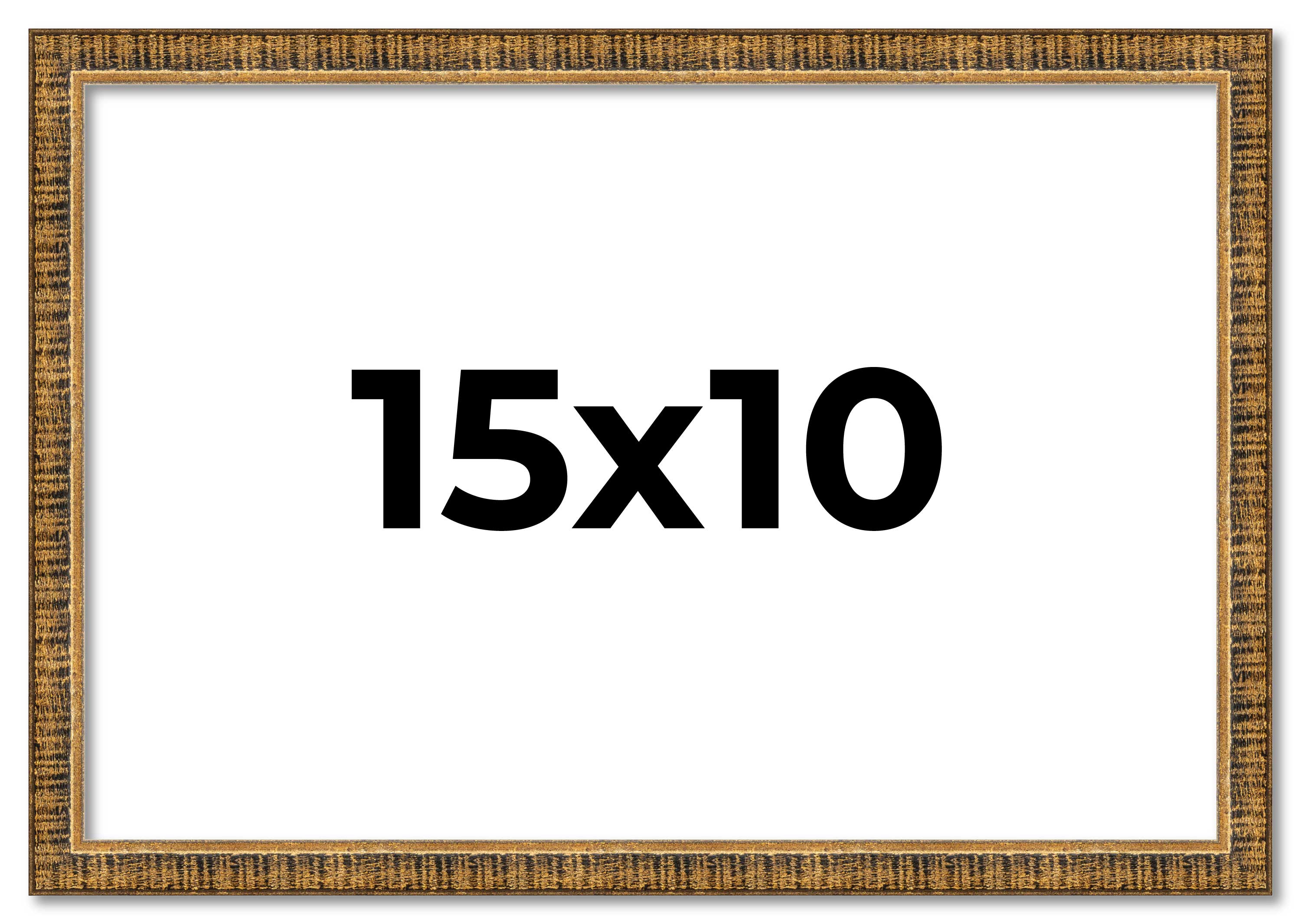 15x10 Frame Gold Kingsley Distressed Solid Wood Picture Frame Width 0.75 Inches main product image