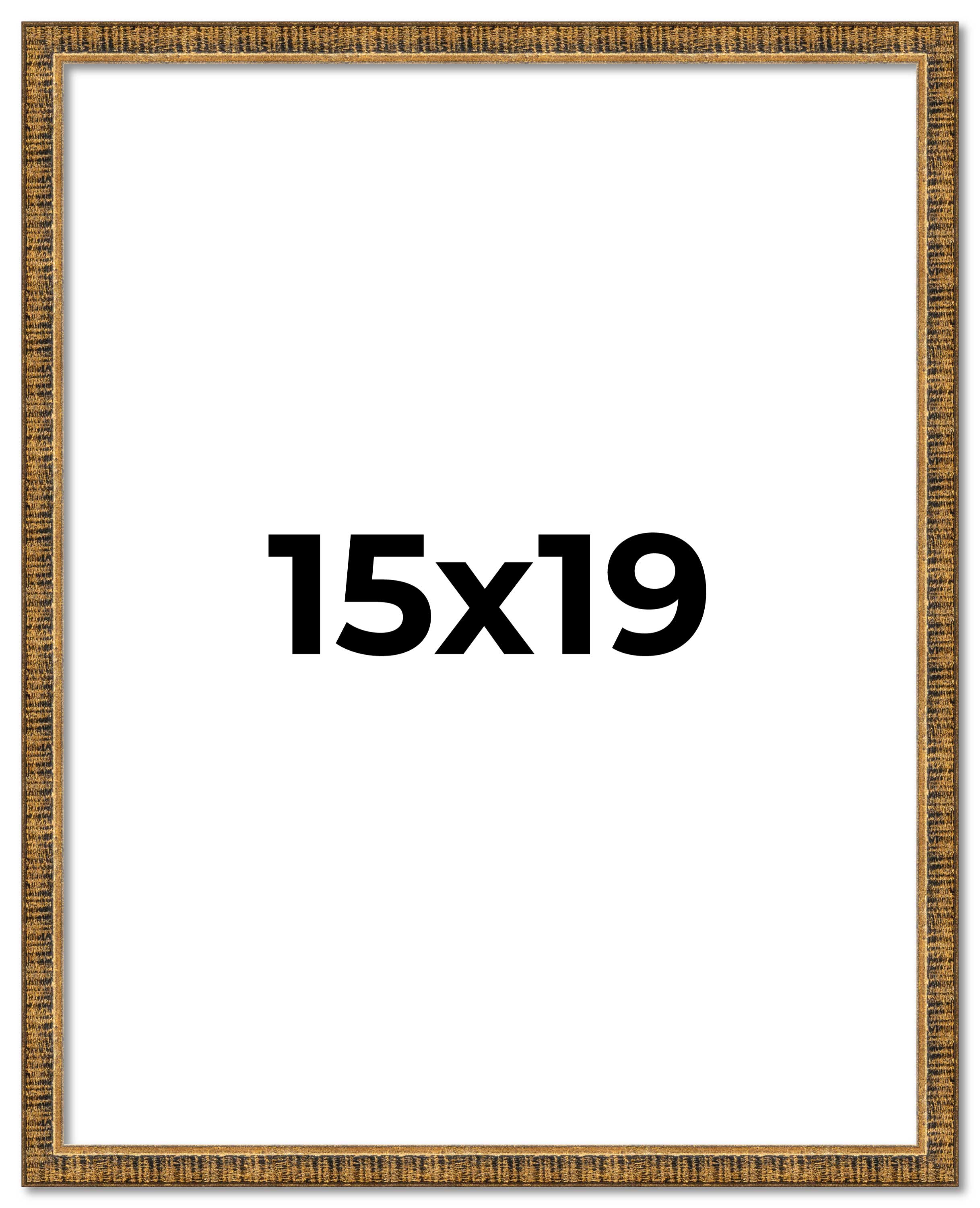 15x19 Frame Gold Kingsley Distressed Solid Wood Picture Frame Width 0.75 Inches main product image