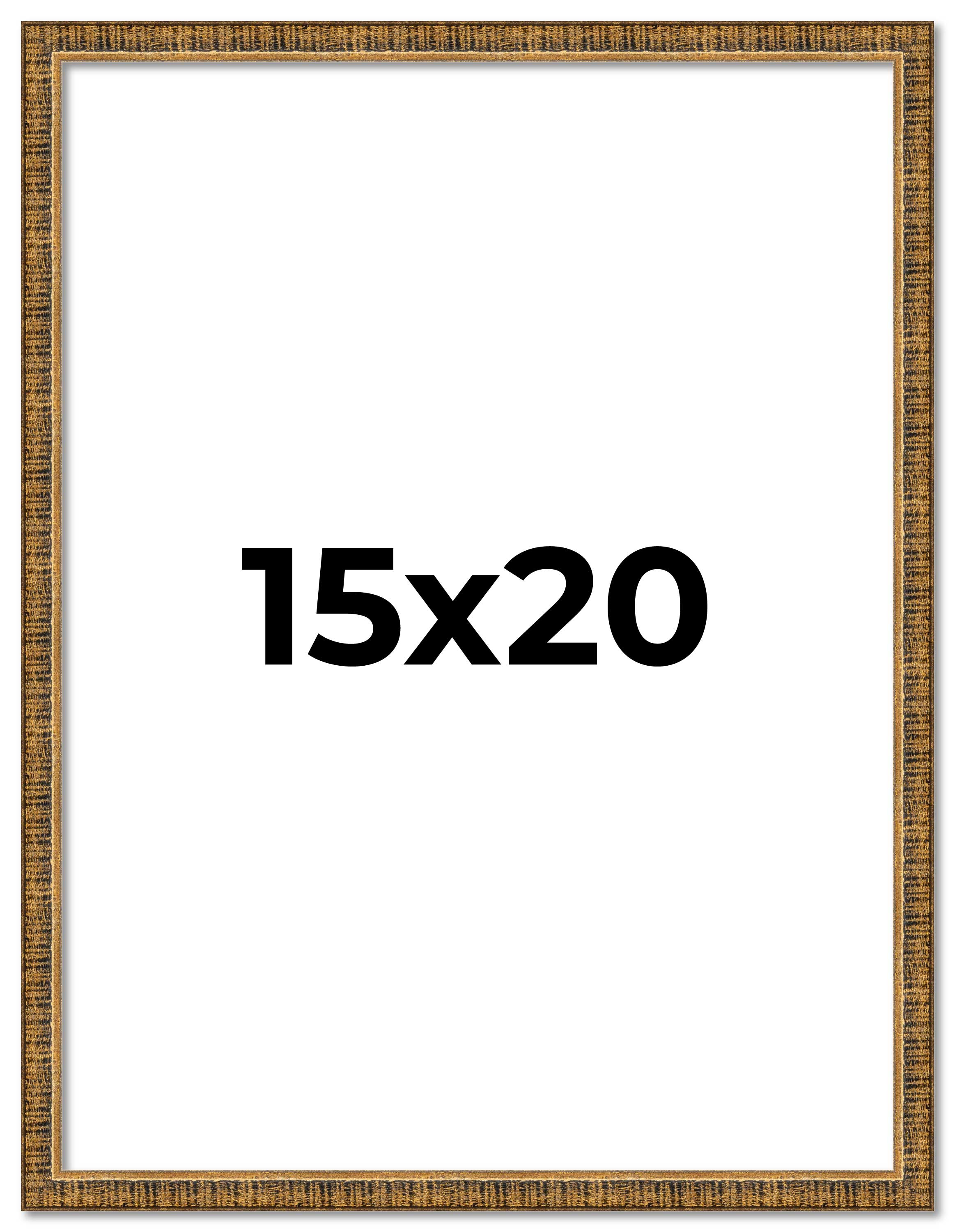 15x20 Frame Gold Kingsley Distressed Solid Wood Picture Frame Width 0.75 Inches main product image