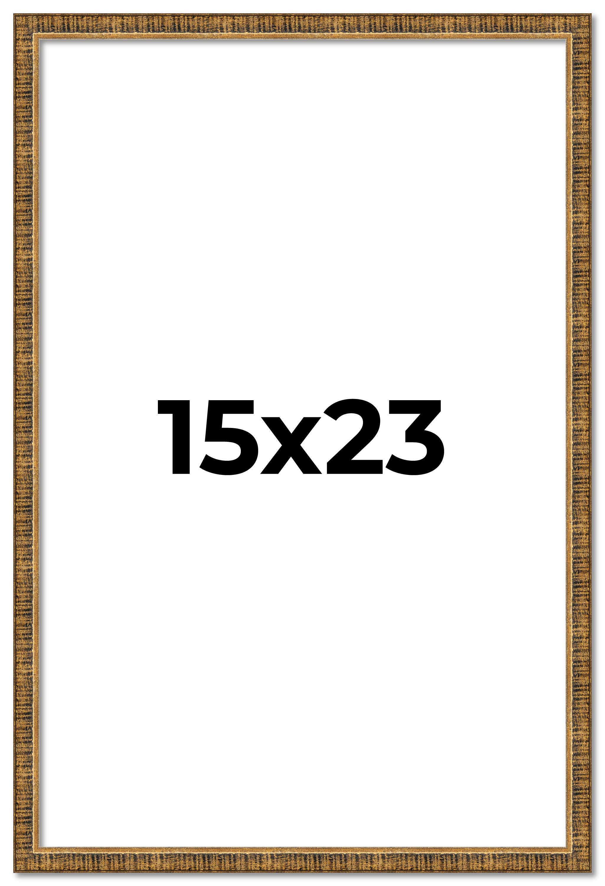 15x23 Frame Gold Kingsley Distressed Solid Wood Picture Frame Width 0.75 Inches