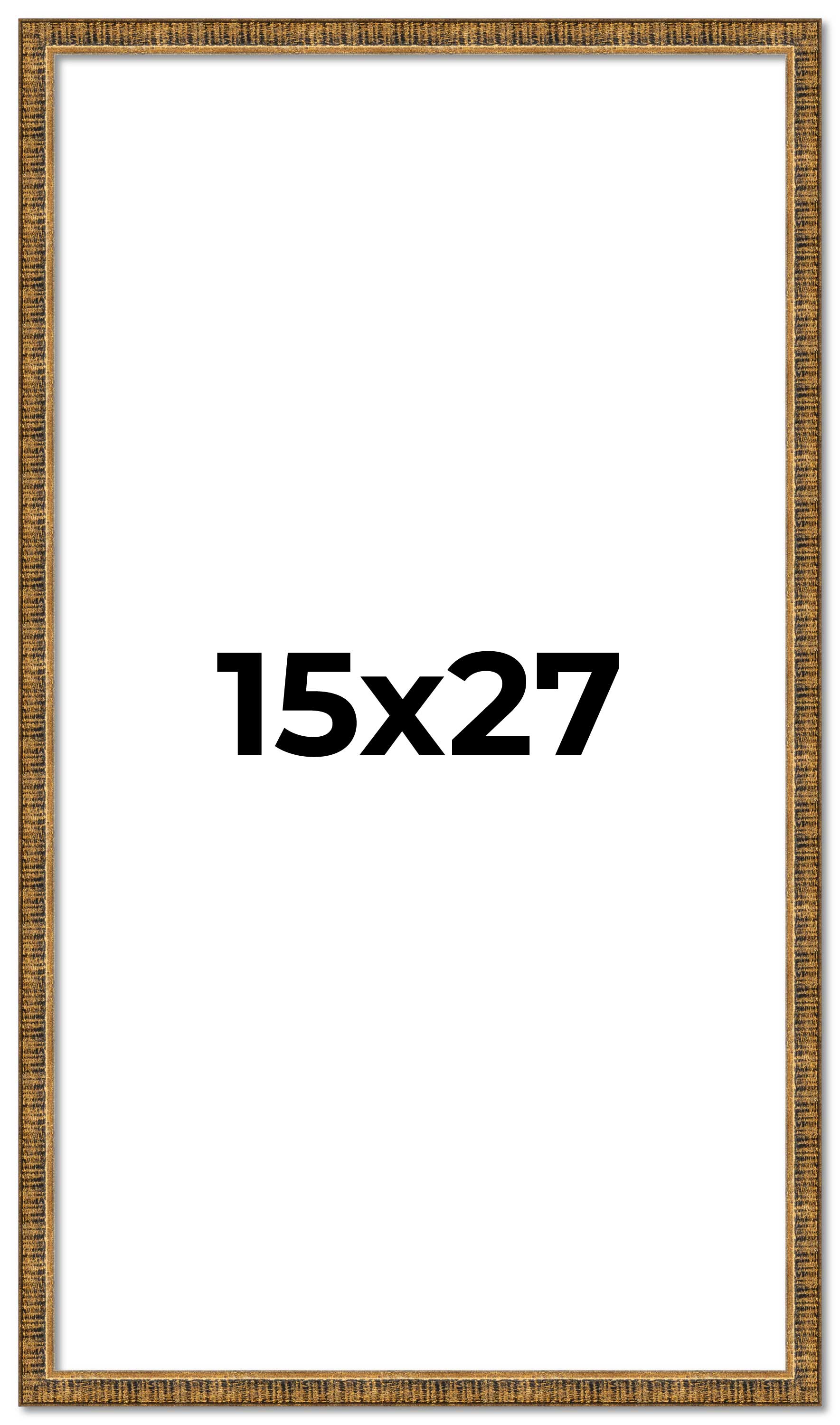 15x27 Frame Gold Kingsley Distressed Solid Wood Picture Frame Width 0.75 Inches main product image
