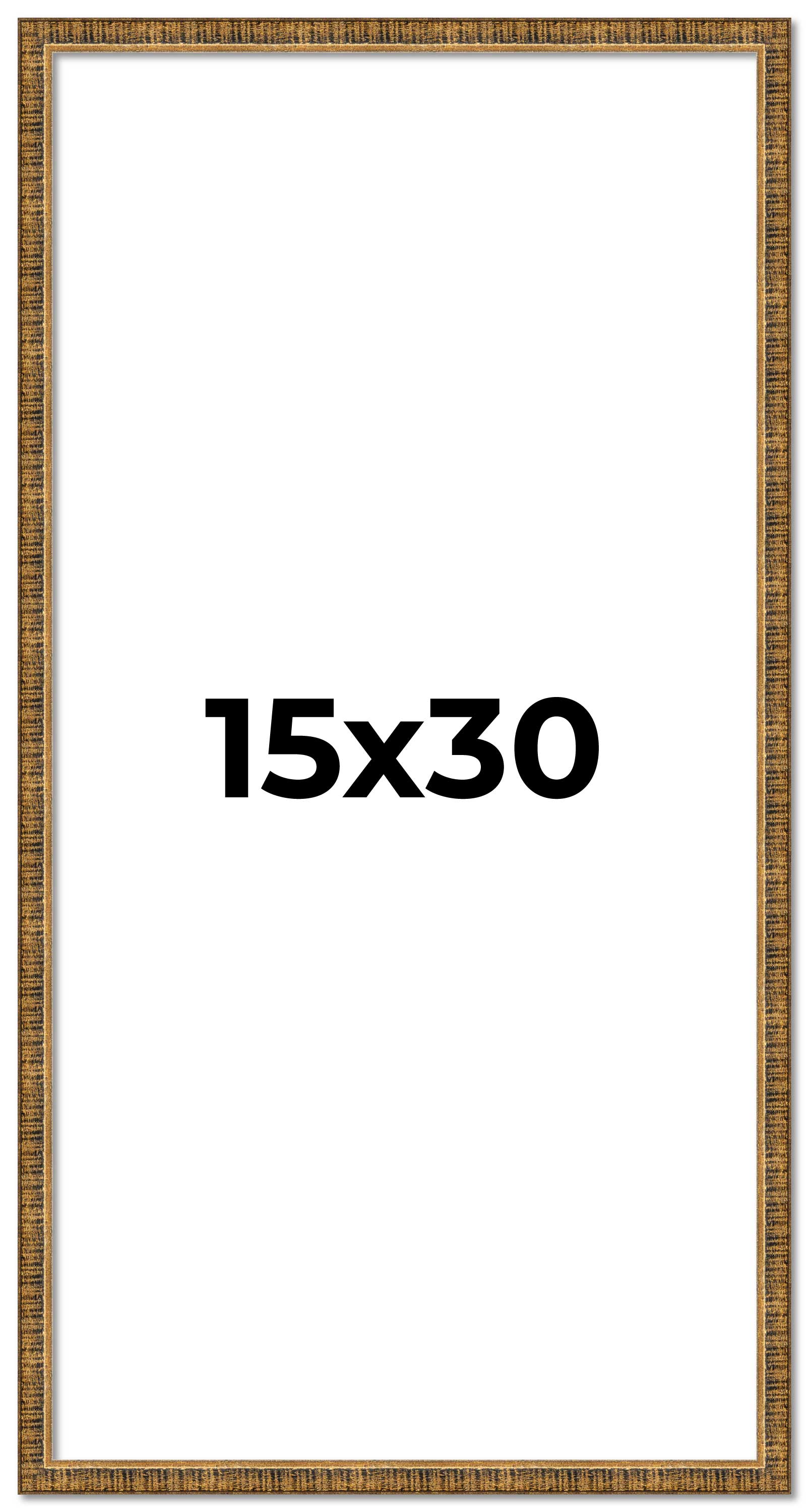15x30 Frame Gold Kingsley Distressed Solid Wood Picture Frame Width 0.75 Inches main product image