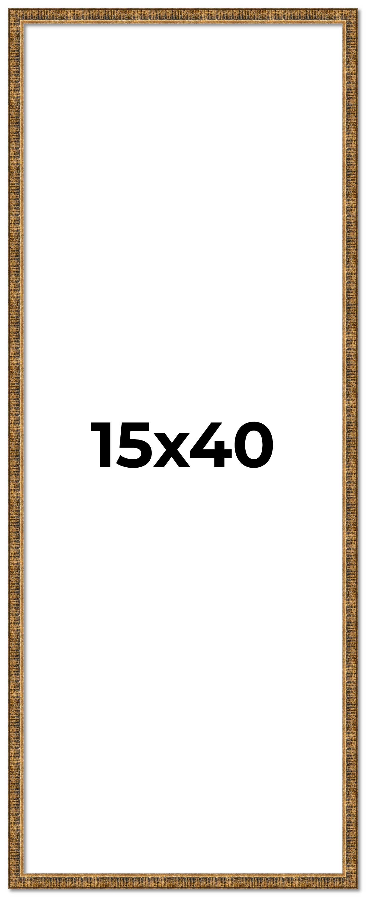 15x40 Frame Gold Kingsley Distressed Solid Wood Picture Frame Width 0.75 Inches main product image