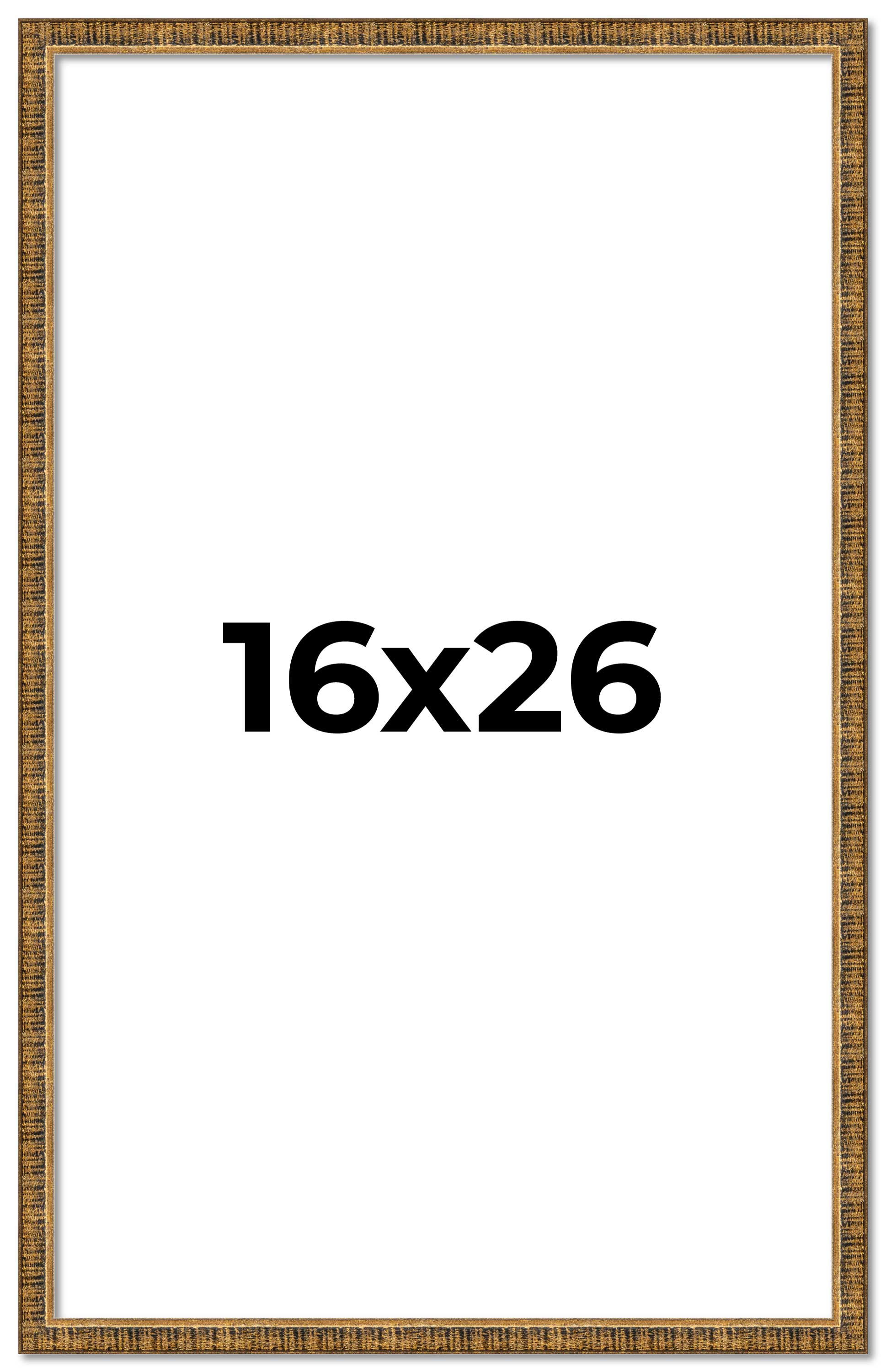 16x26 Frame Gold Picture Frame Complete Modern Photo Frame UV Acrylic, Acid Free