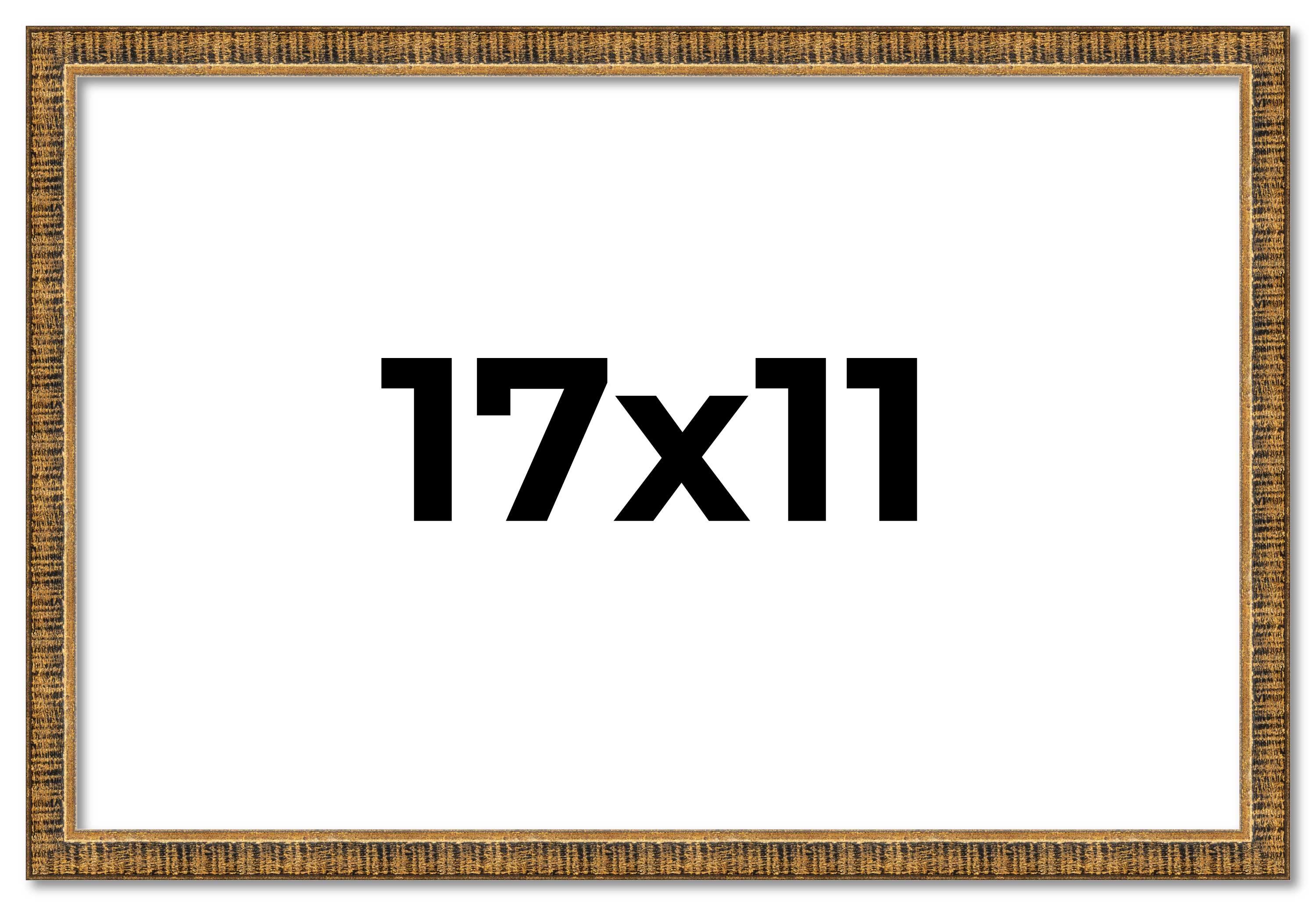 17x11 Frame Gold Kingsley Distressed Solid Wood Picture Frame Width 0.75 Inches main product image
