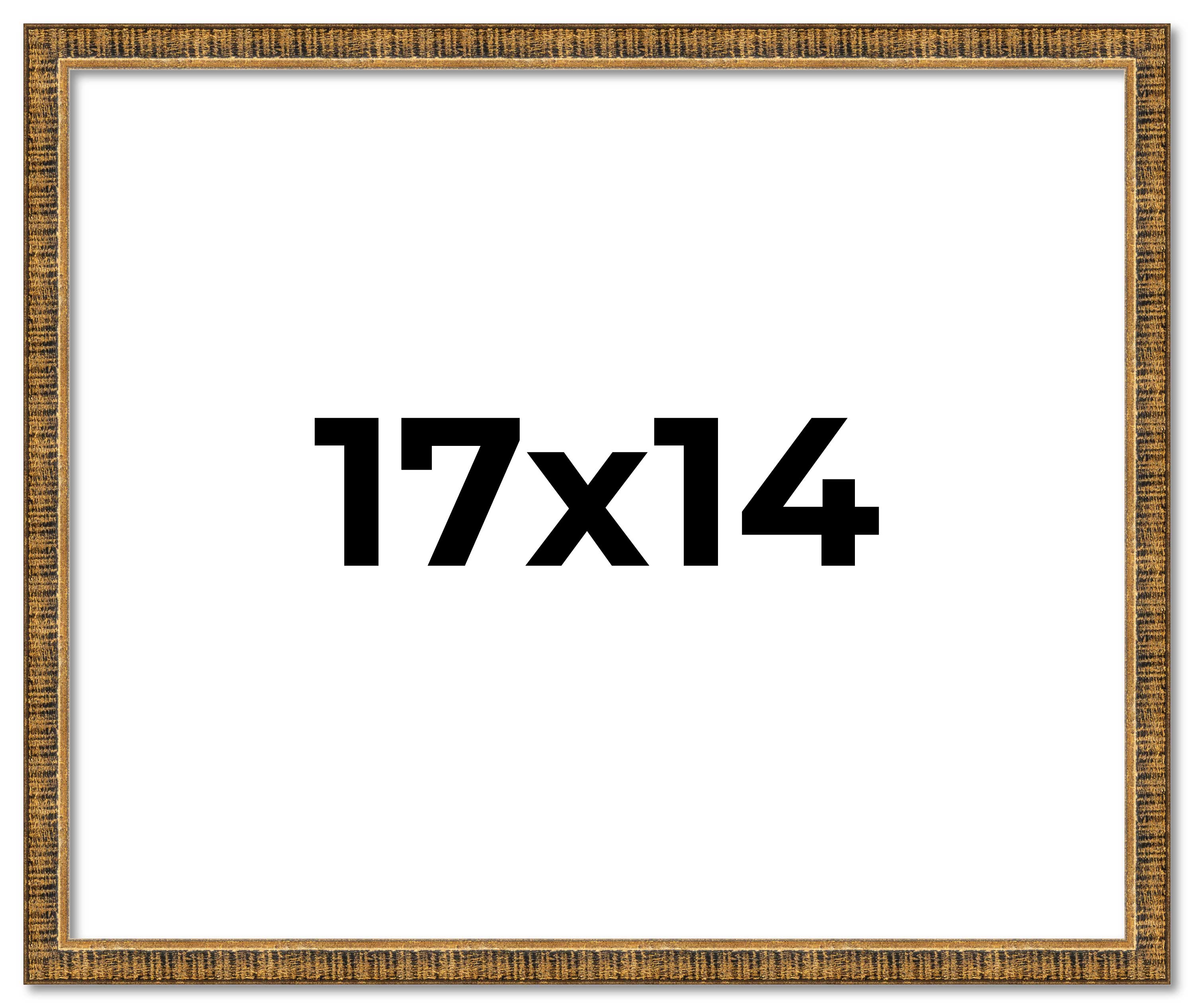 17x14 Frame Gold Kingsley Distressed Solid Wood Picture Frame Width 0.75 Inches main product image
