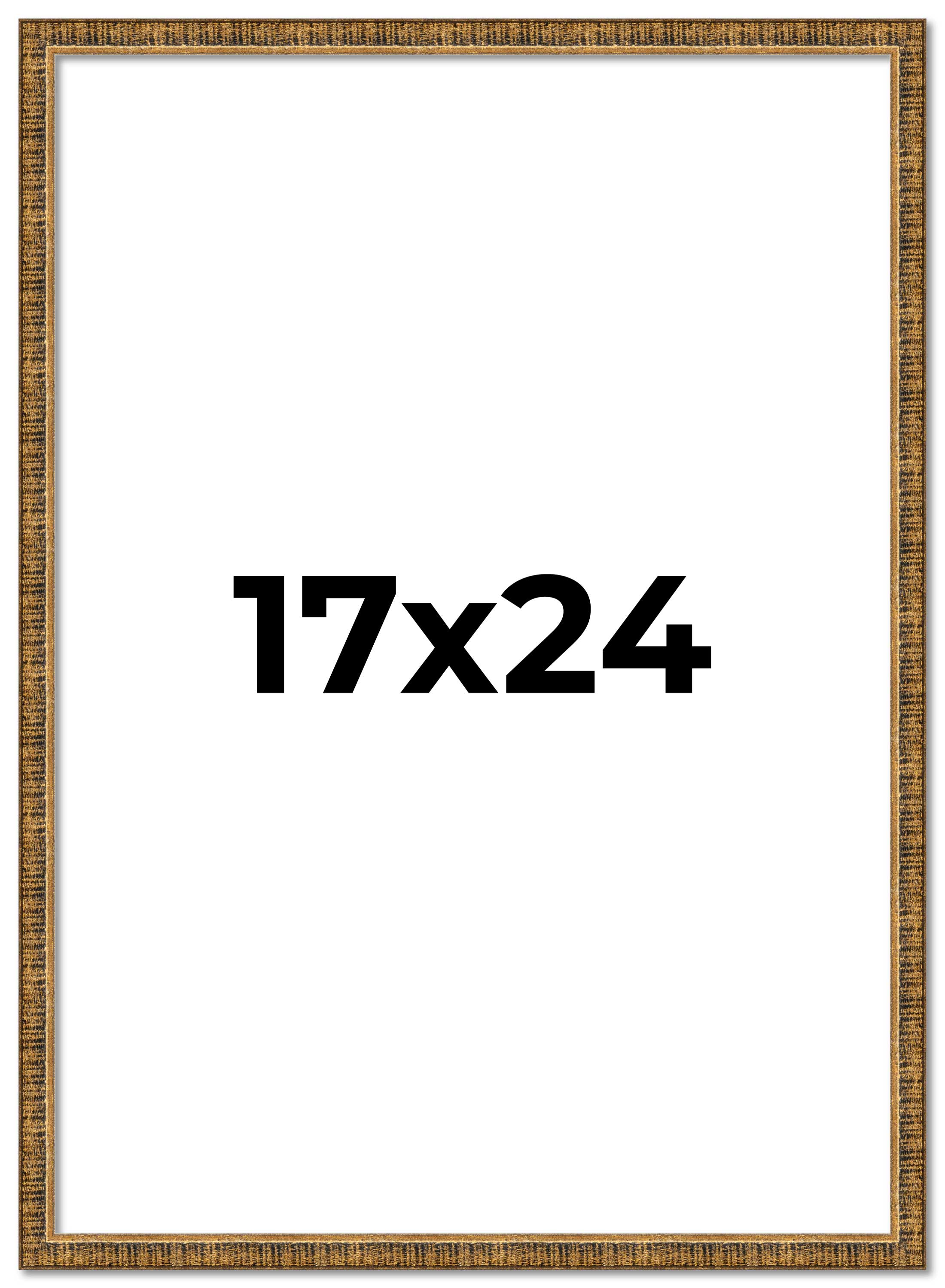 17×24 Frame Gold Kingsley Distressed Solid Wood Picture Frame Width 0.75 Inches