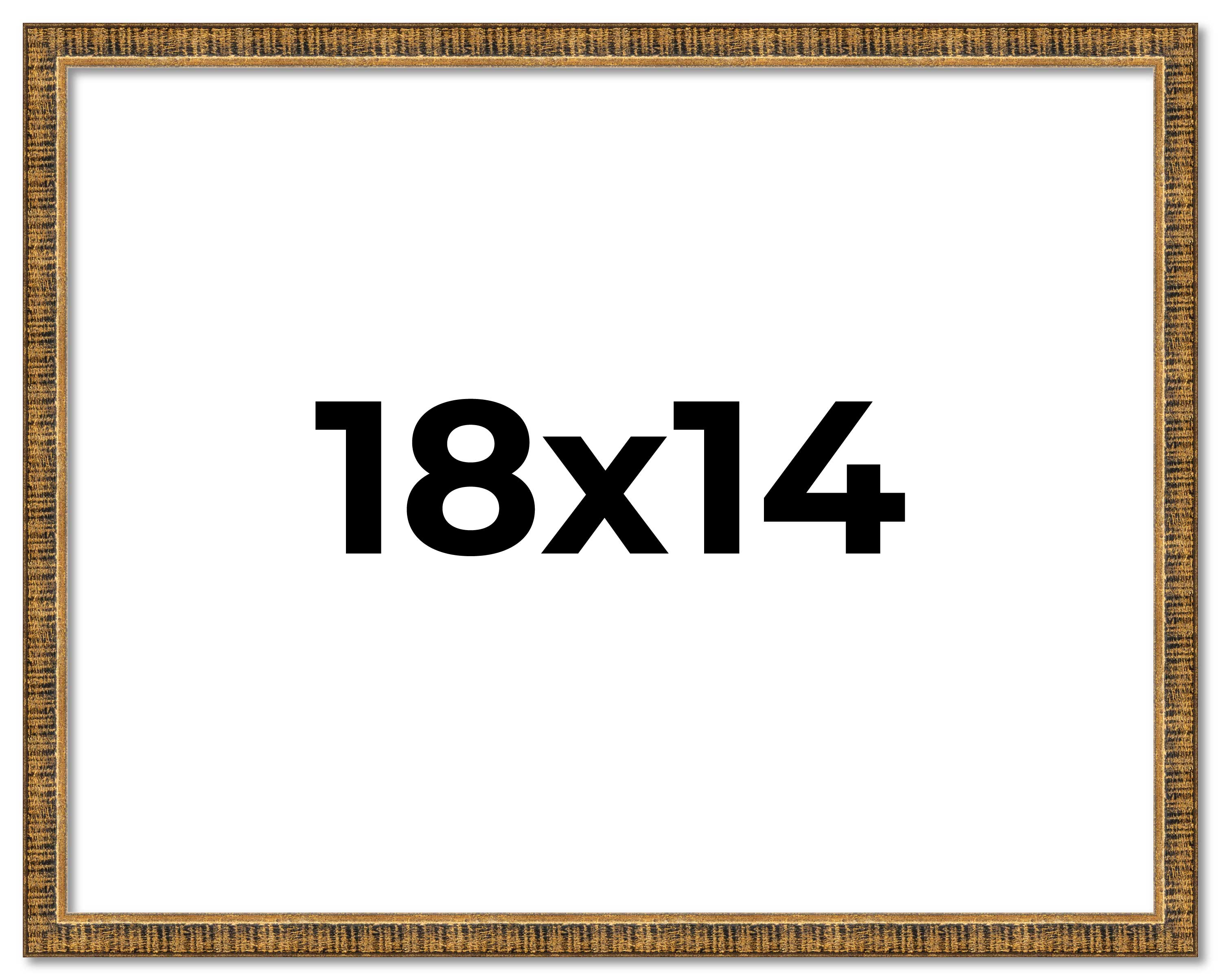 18x14 Frame Gold Kingsley Distressed Solid Wood Picture Frame Width 0.75 Inches main product image