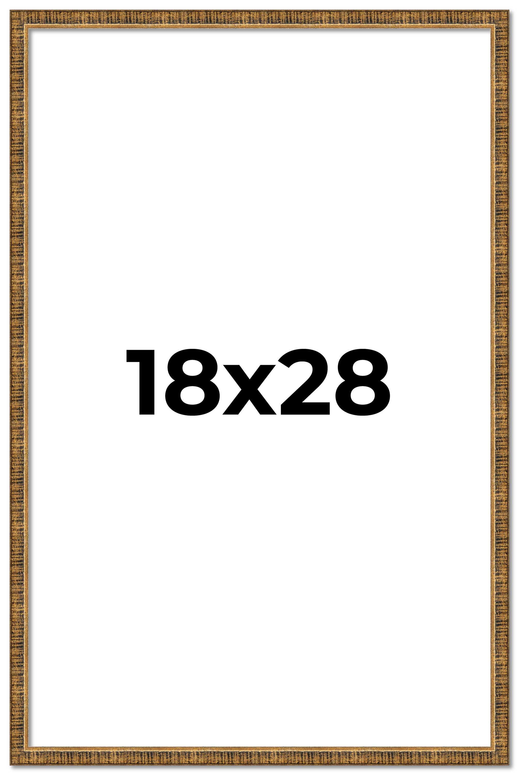 18x28 Frame Gold Kingsley Distressed Solid Wood Picture Frame Width 0.75 Inches main product image