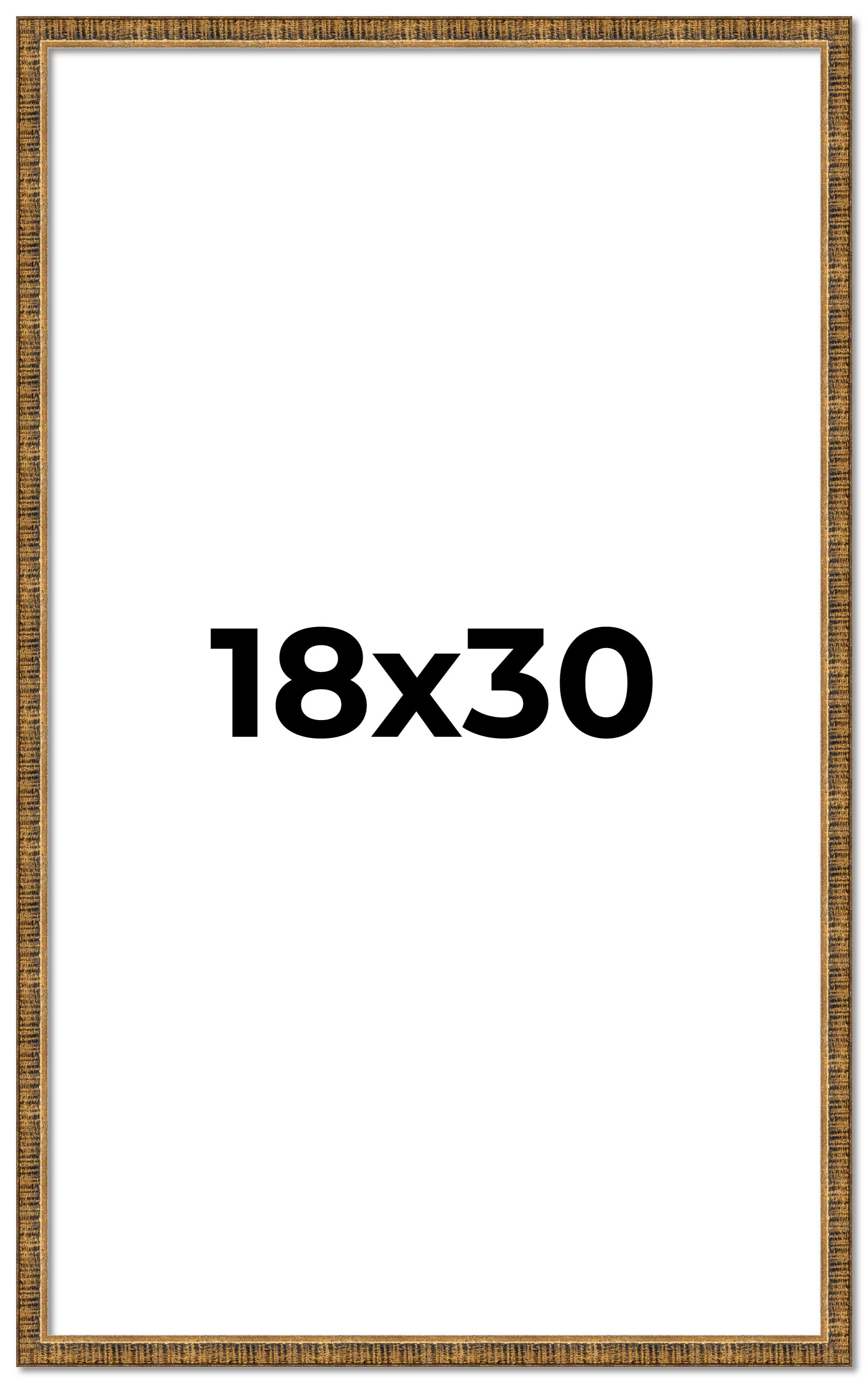 18x30 Frame Gold Kingsley Distressed Solid Wood Picture Frame Width 0.75 Inches main product image