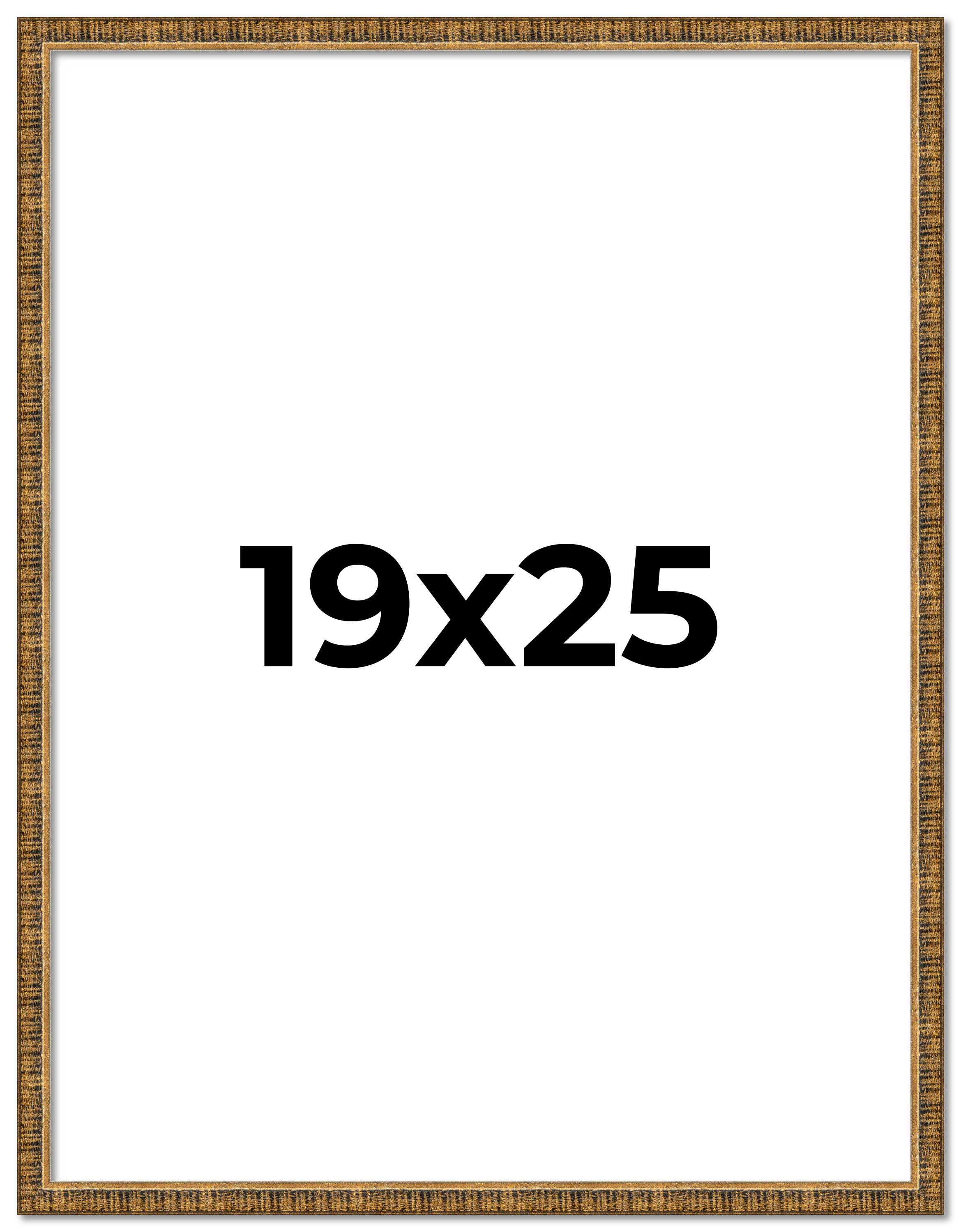 19×25 Frame Gold Kingsley Distressed Solid Wood Picture Frame Width 0.75 Inches