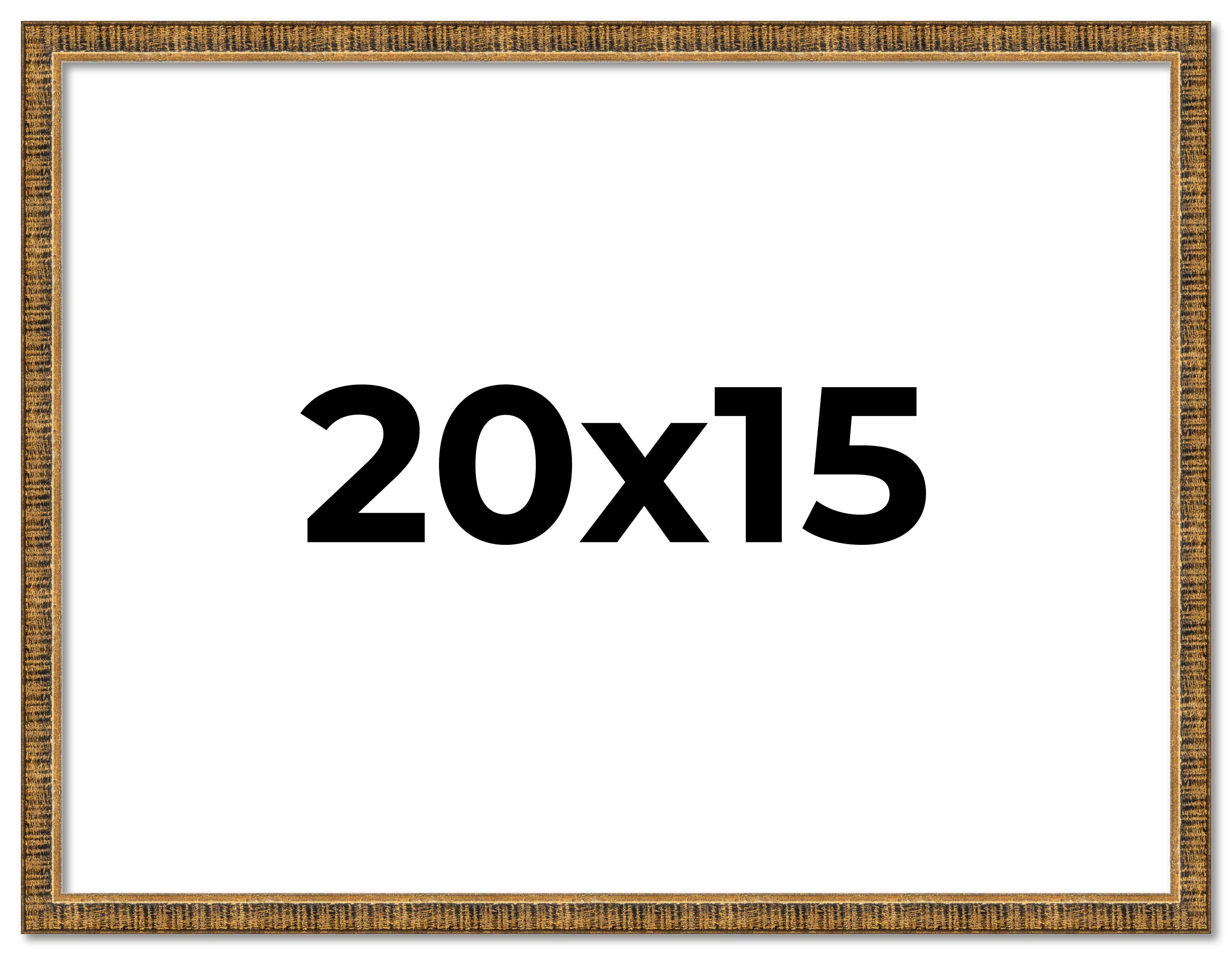 20x15 Frame Gold Kingsley Distressed Solid Wood Picture Frame Width 0.75 Inches main product image