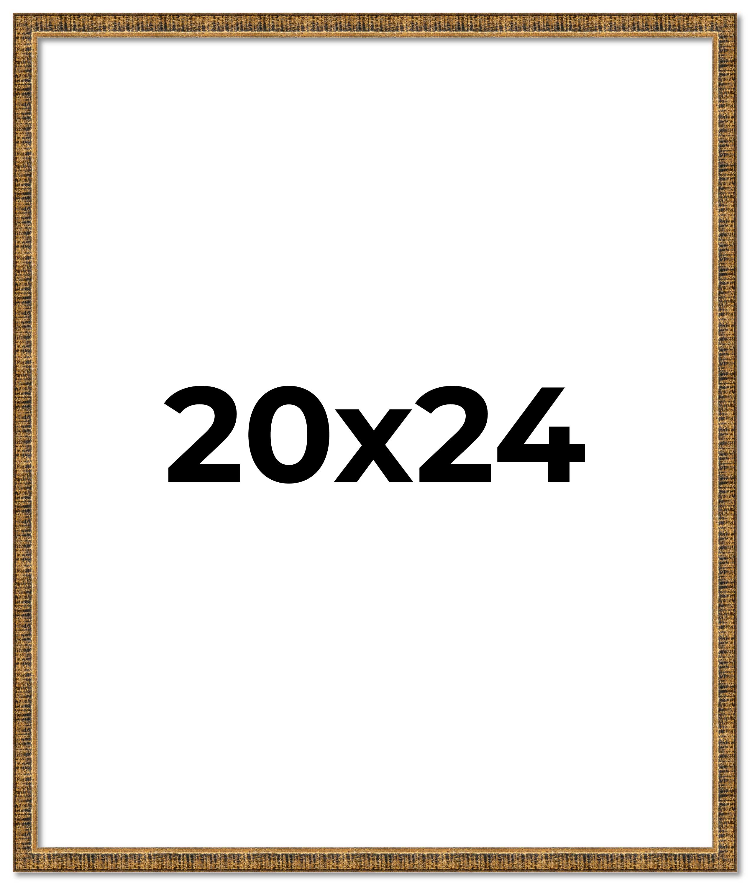 20x24 Rahmen Gold Bilderrahmen Komplett Modern Fotorahmen UV Acryl, Säurefrei