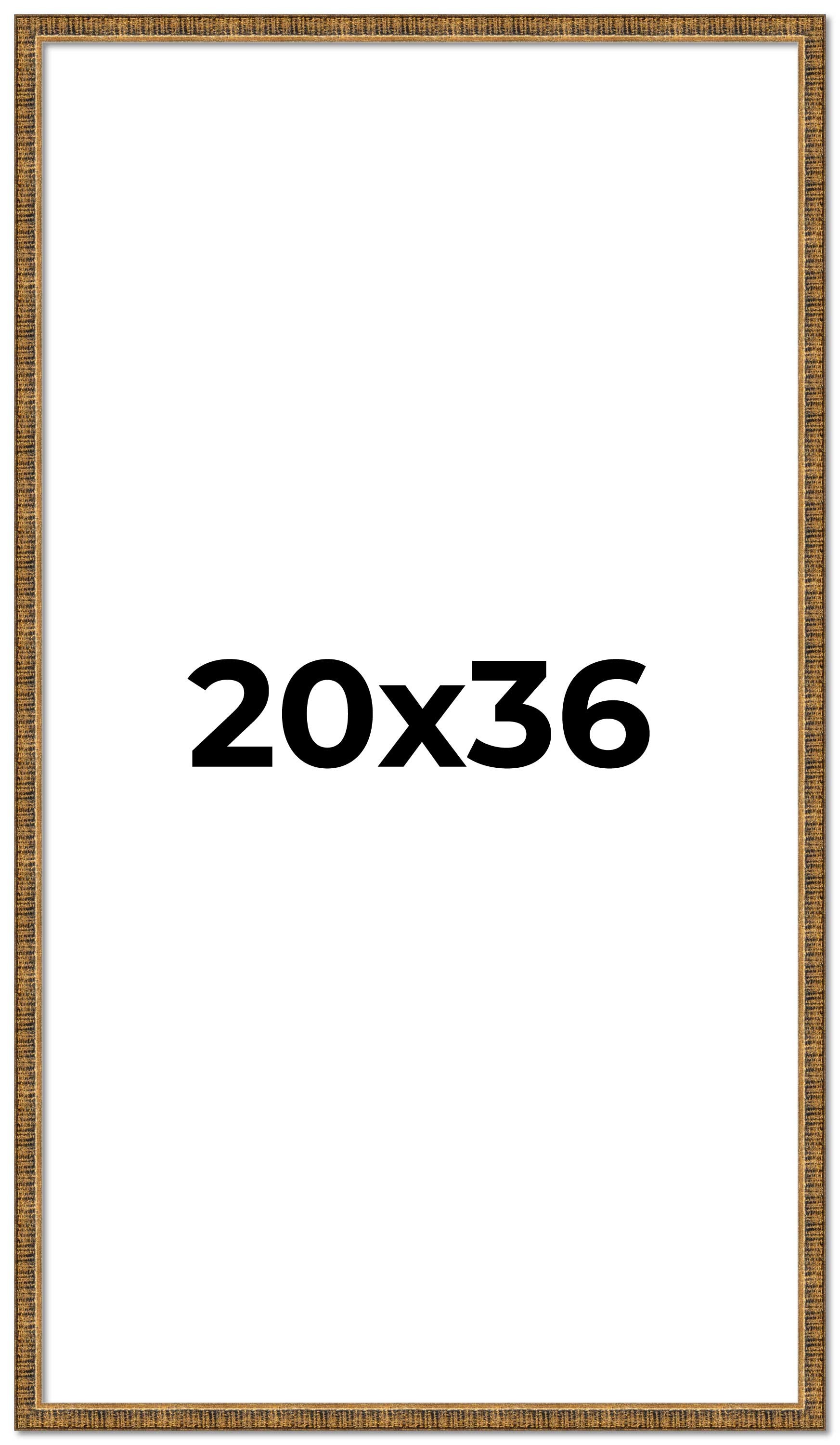 20×36 Frame Gold Picture Frame Complete Modern Photo Frame UV Acrylic, Acid Free