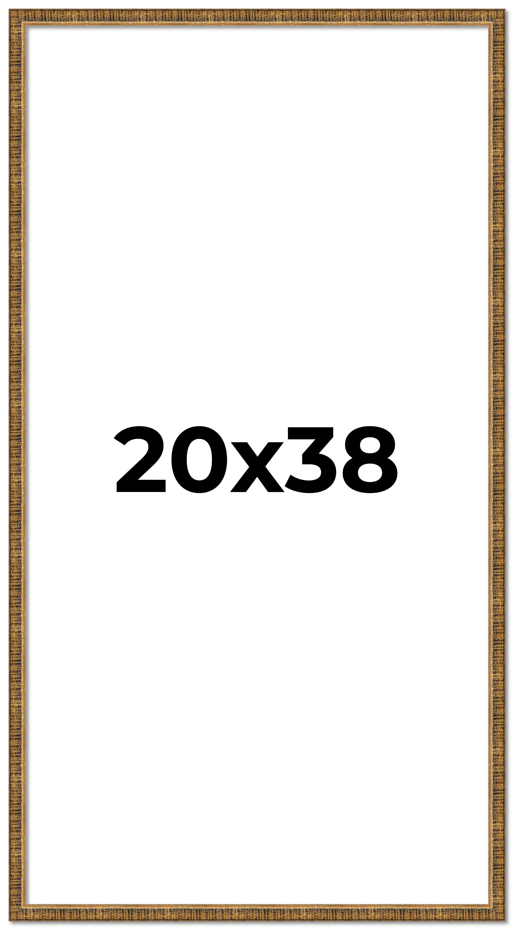 20x38 Frame Gold Kingsley Distressed Solid Wood Picture Frame Width 0.75 Inches main product image