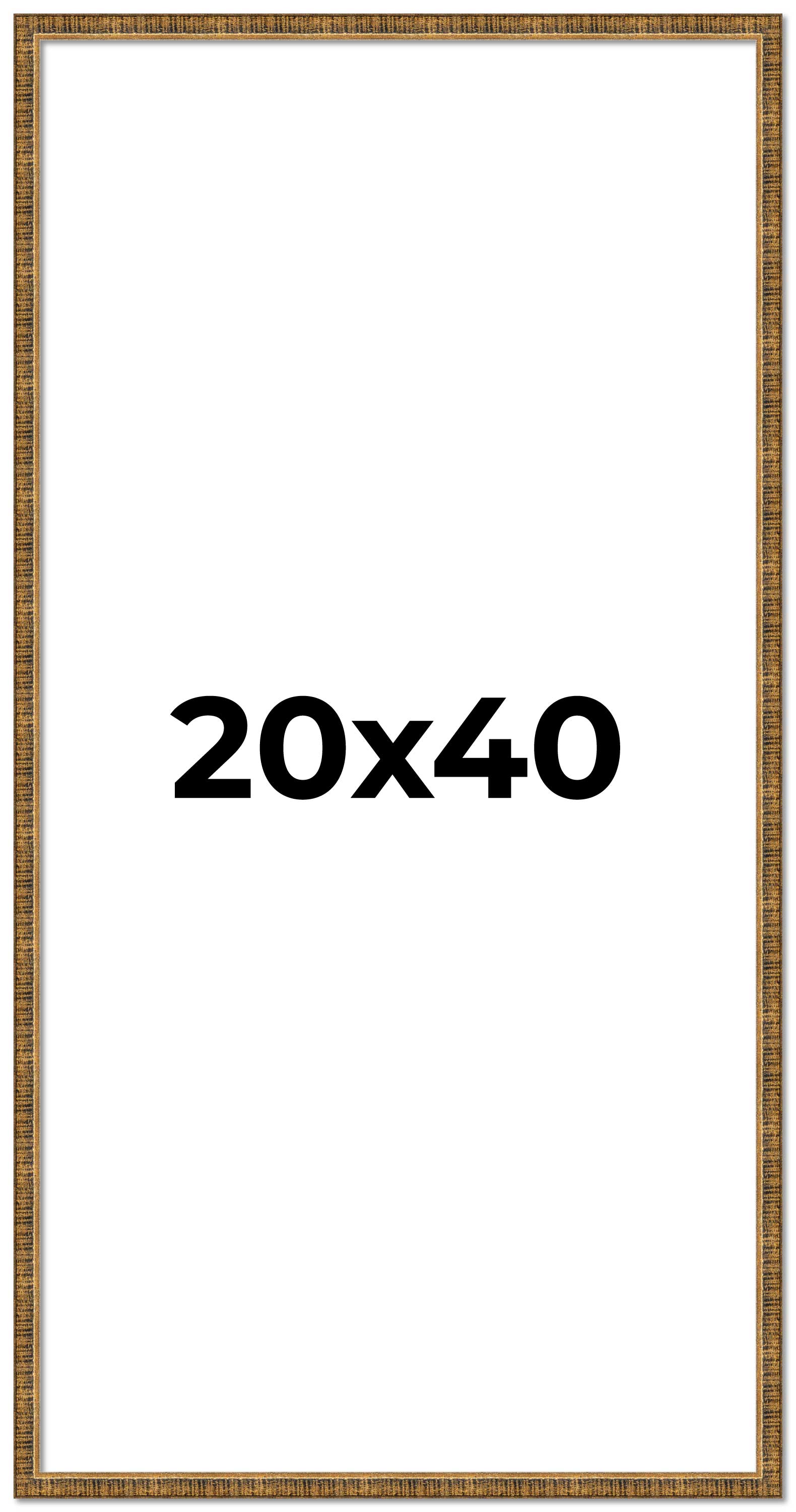20x40 Frame Gold Kingsley Distressed Solid Wood Picture Frame Width 0.75 Inches main product image