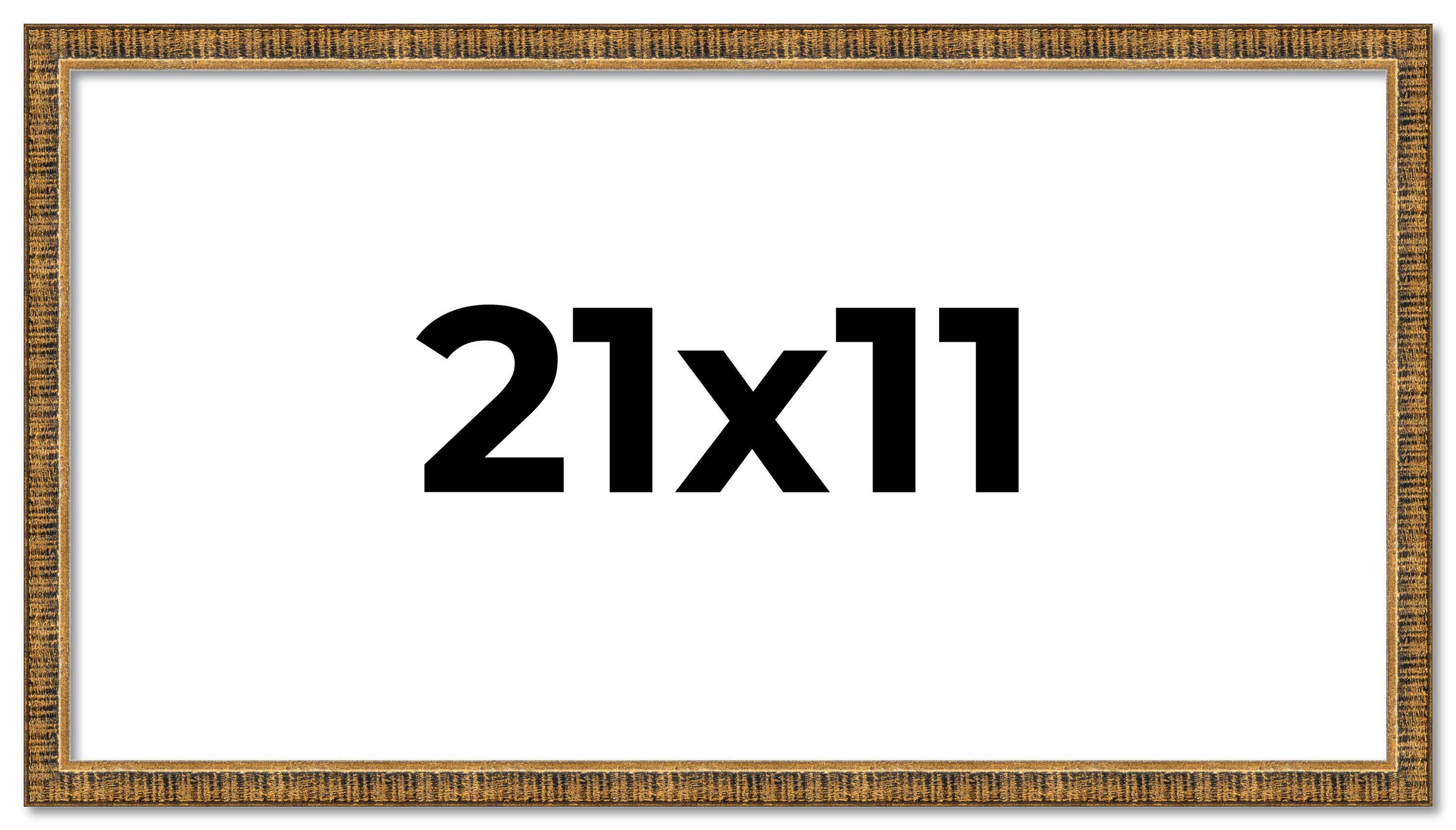 21x11 Frame Gold Kingsley Distressed Solid Wood Picture Frame Width 0.75 Inches main product image