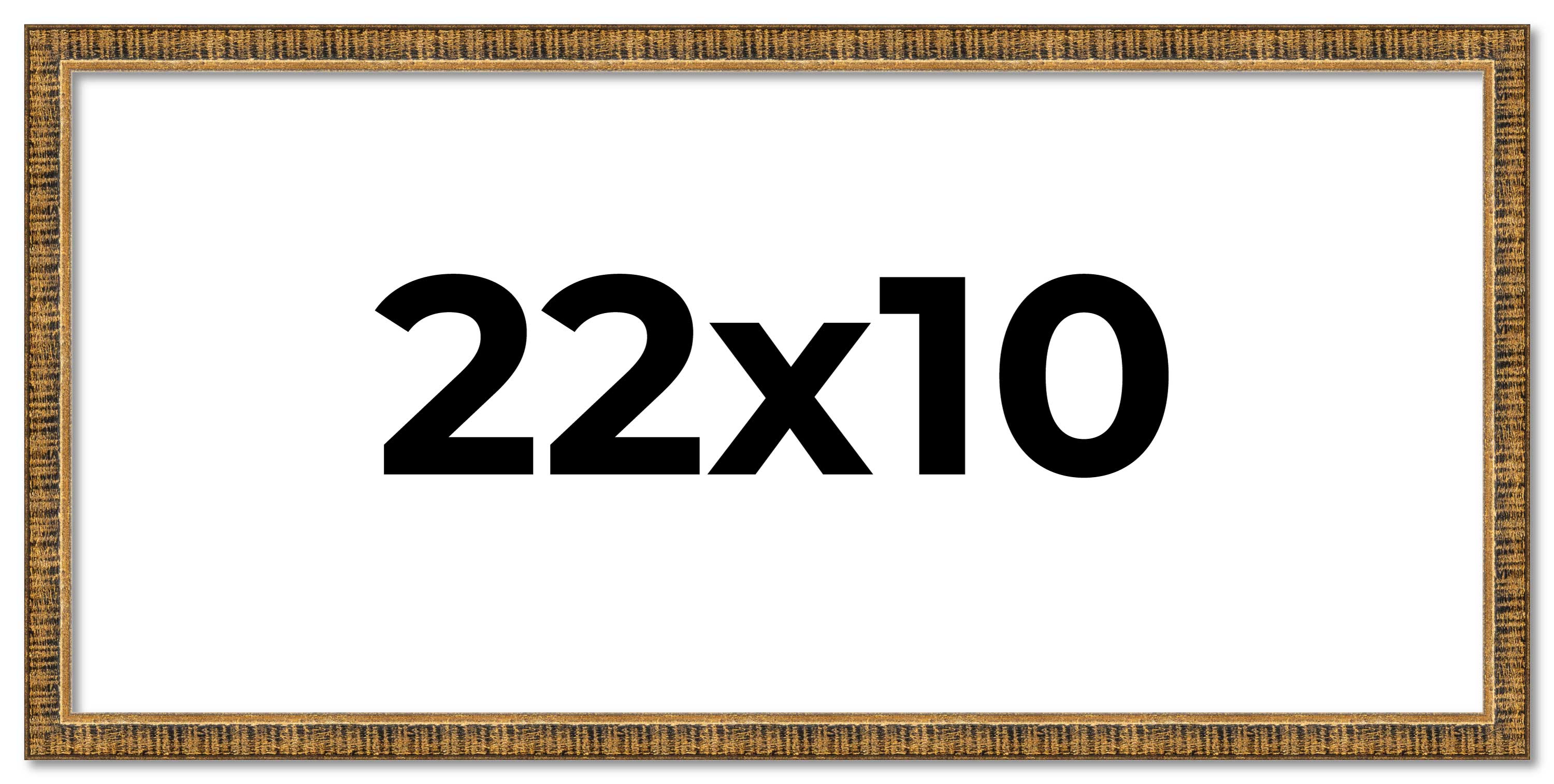 22x10 Frame Gold Kingsley Distressed Solid Wood Picture Frame Width 0.75 Inches main product image