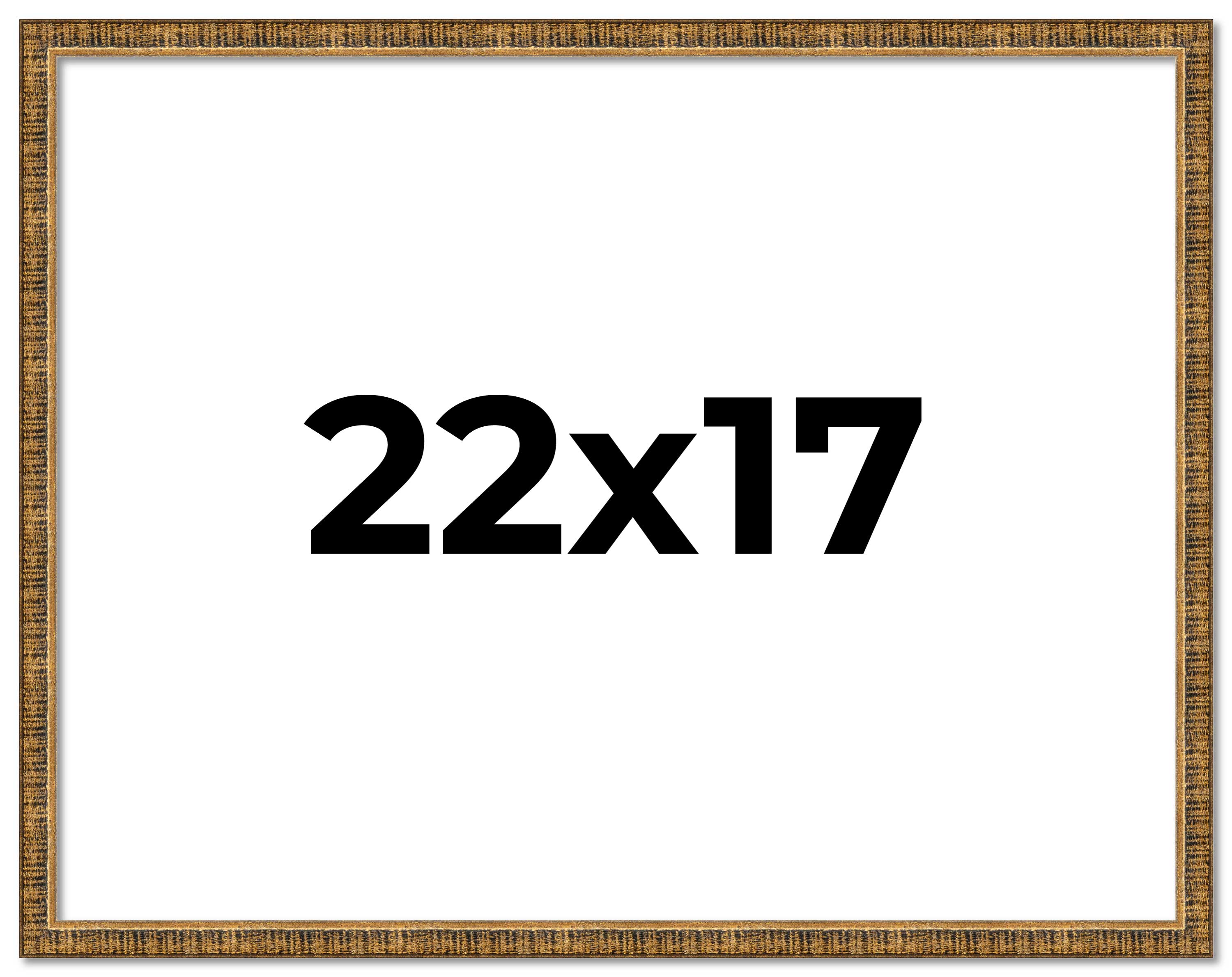 22x17 Frame Gold Kingsley Distressed Solid Wood Picture Frame Width 0.75 Inches main product image