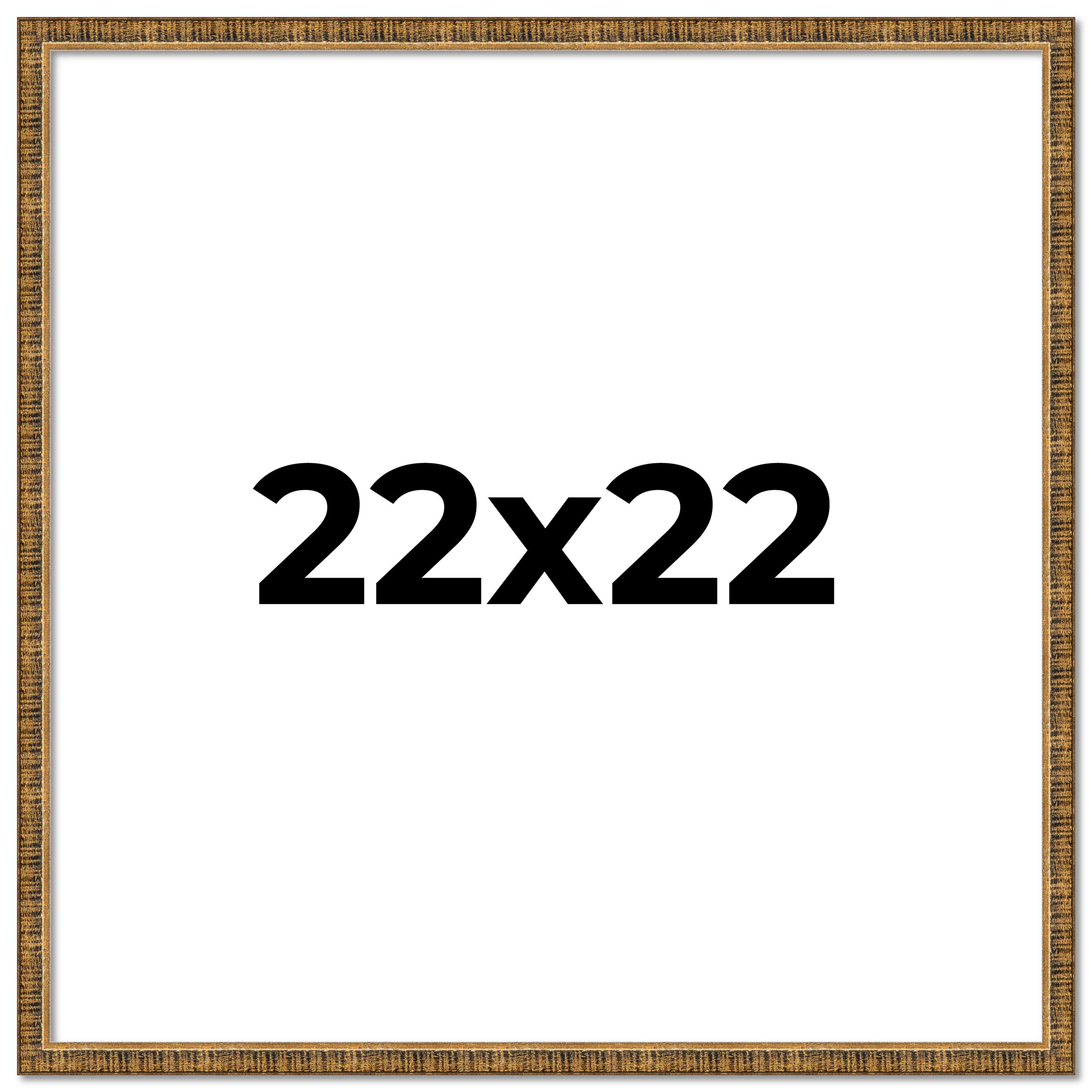 22x22 Frame Gold Kingsley Distressed Solid Wood Picture Frame Width 0.75 Inches main product image