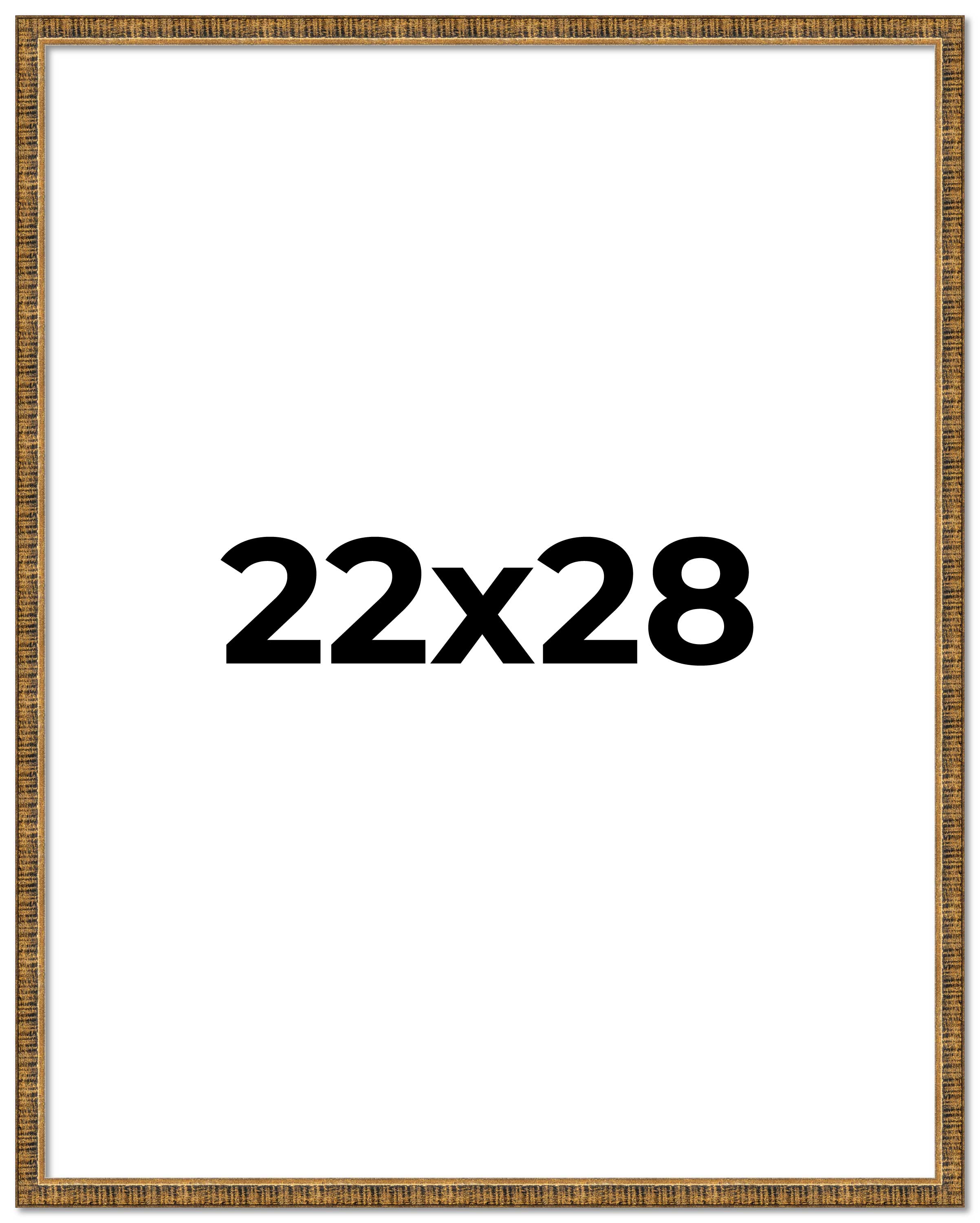 22x28 Frame Gold Kingsley Distressed Solid Wood Picture Frame Width 0.75 Inches main product image