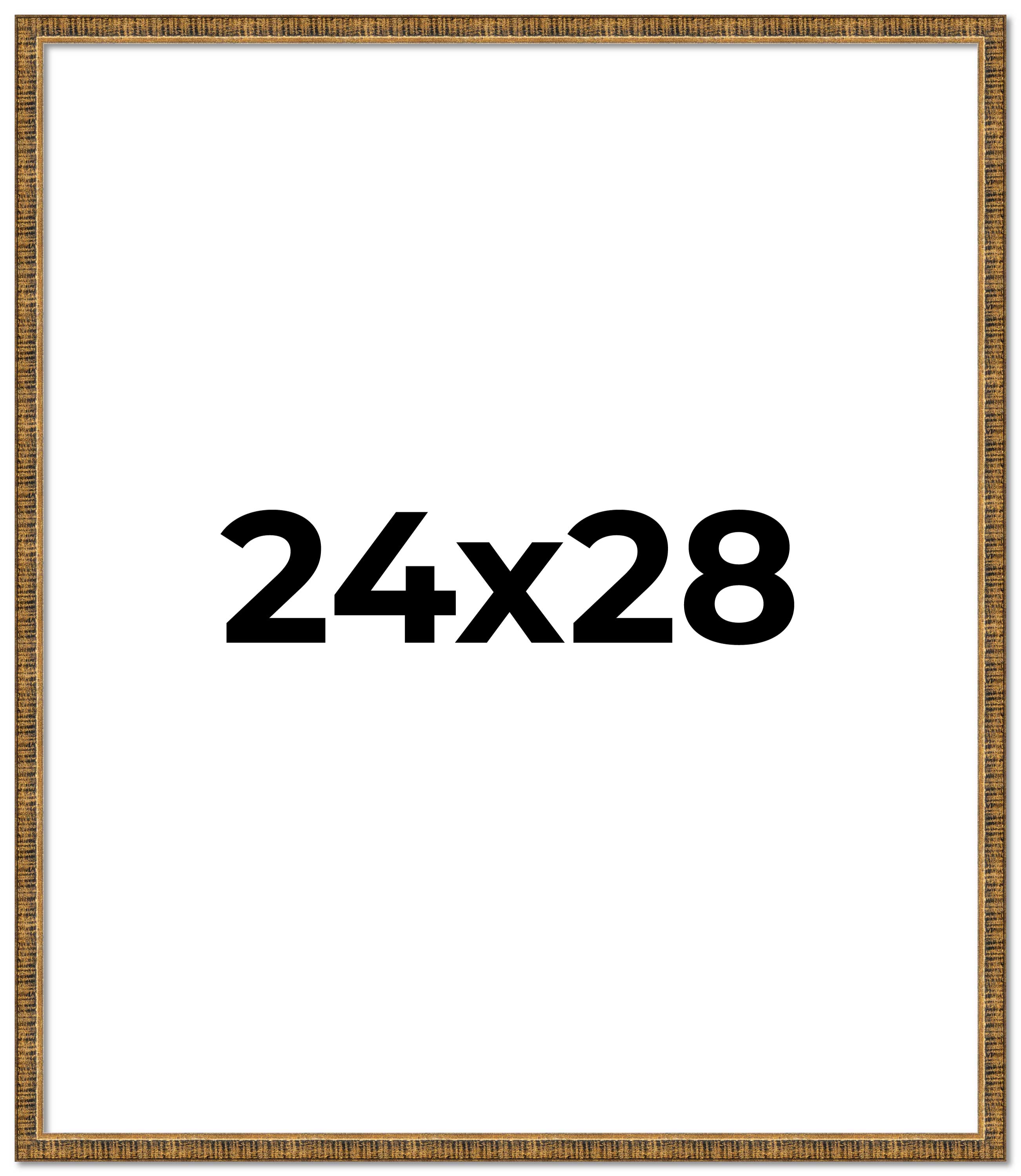 24x28 Rahmen Gold Kingsley Distressed Massivholz Bilderrahmen Breite 0,75 cm
