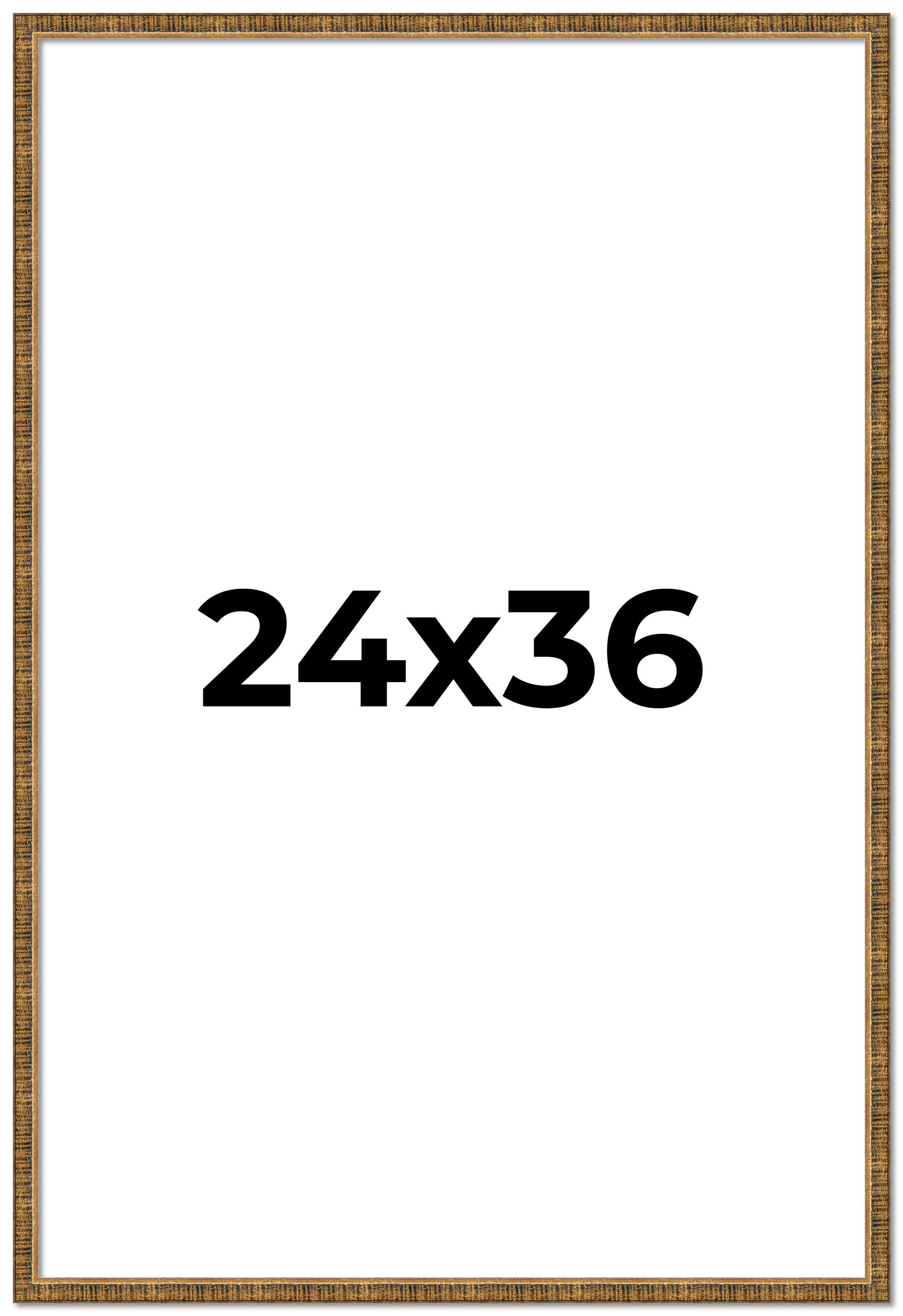 24x36 Rahmen Gold Bilderrahmen Komplett Modern Fotorahmen UV Acryl, Säurefrei