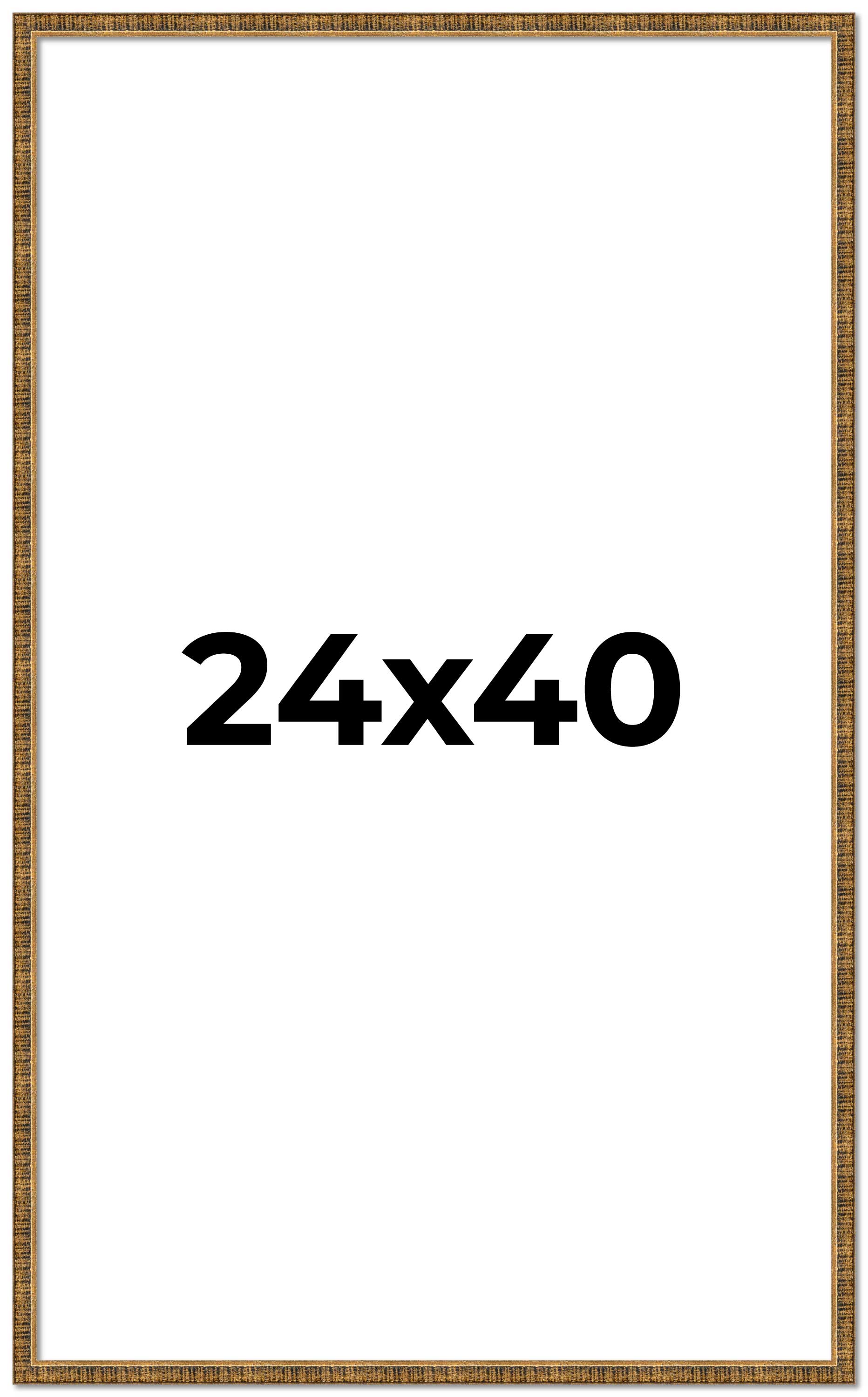 24x40 Frame Gold Kingsley Distressed Solid Wood Picture Frame Width 0.75 Inches main product image