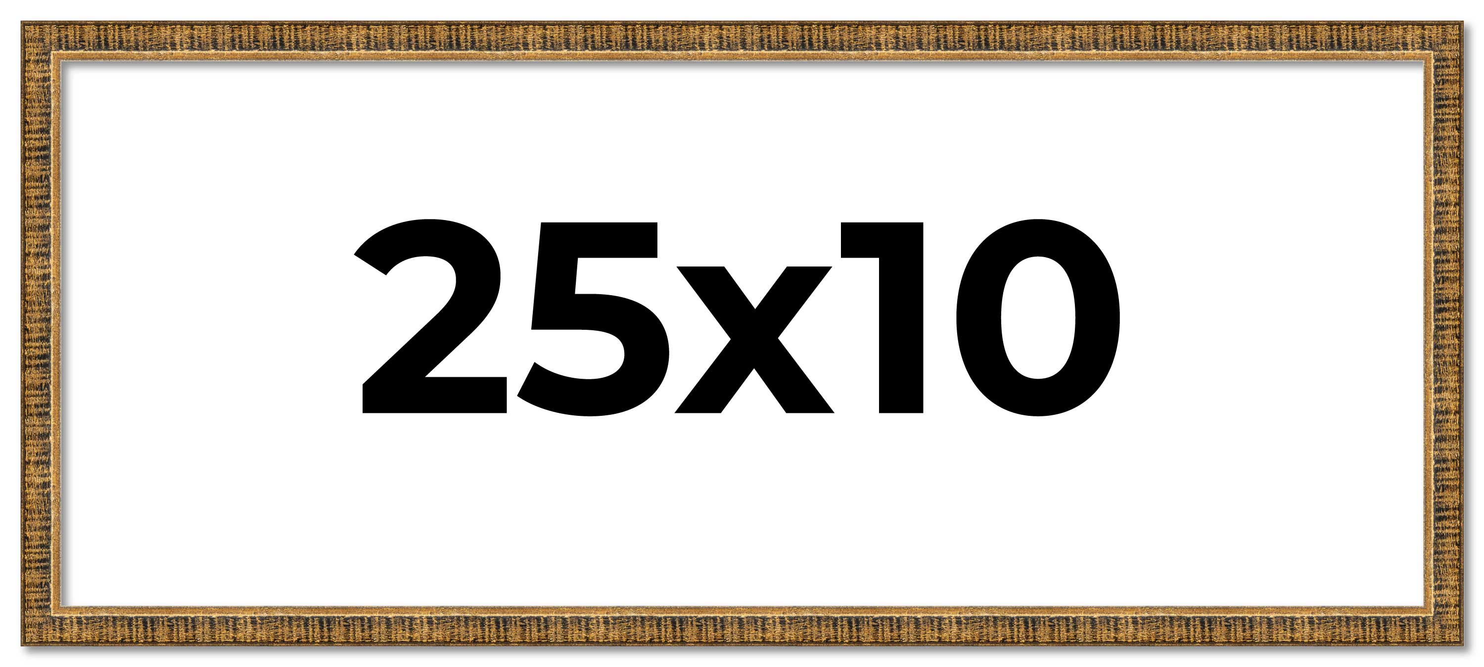 25x10 Frame Gold Kingsley Distressed Solid Wood Picture Frame Width 0.75 Inches main product image