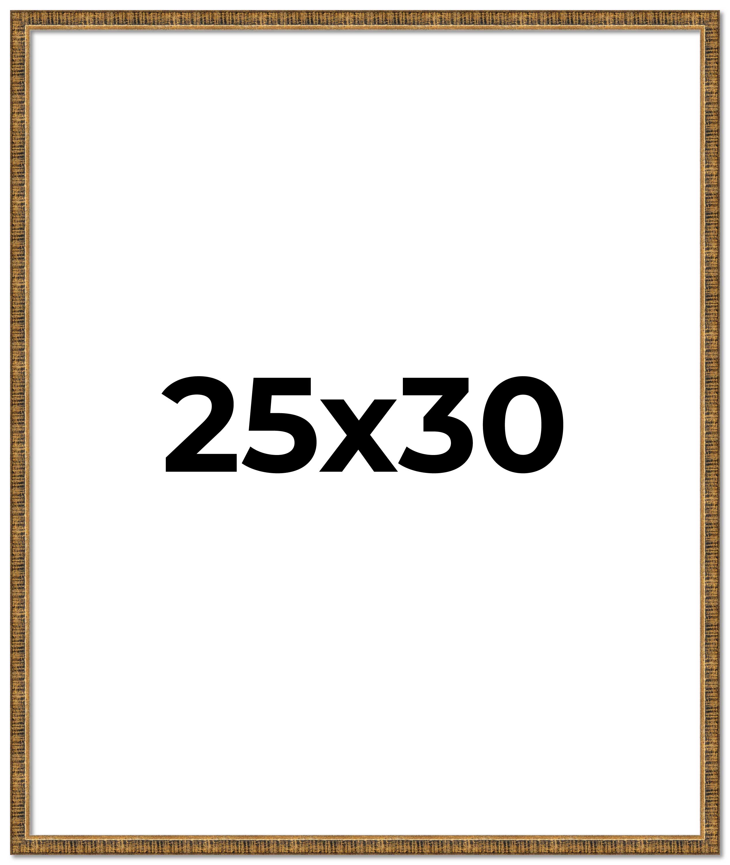25x30 Frame Gold Kingsley Distressed Solid Wood Picture Frame Width 0.75 Inches main product image
