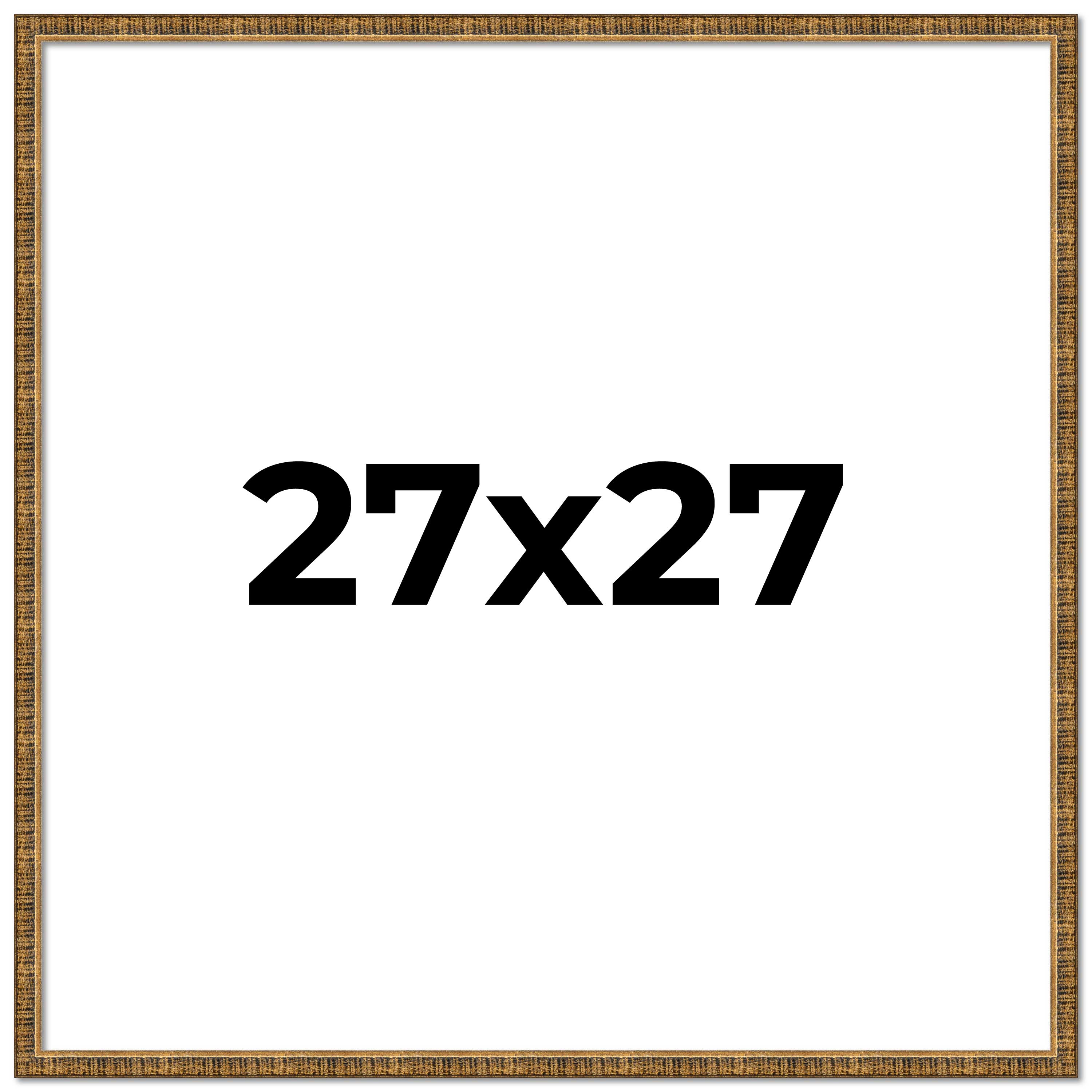 27x27 Frame Gold Kingsley Distressed Solid Wood Picture Frame Width 0.75 Inches main product image