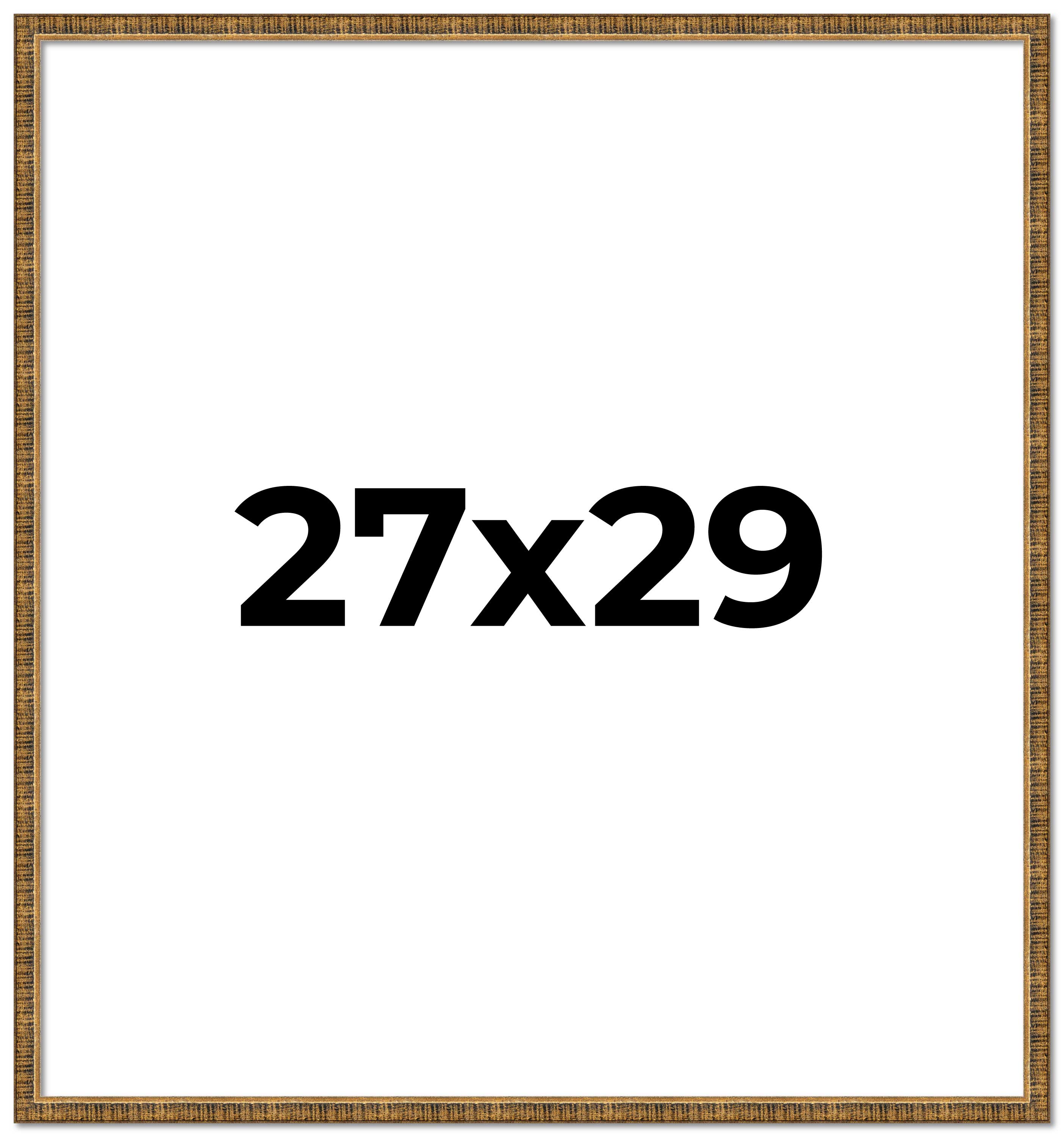 27x29 Frame Gold Kingsley Distressed Solid Wood Picture Frame Width 0.75 Inches main product image