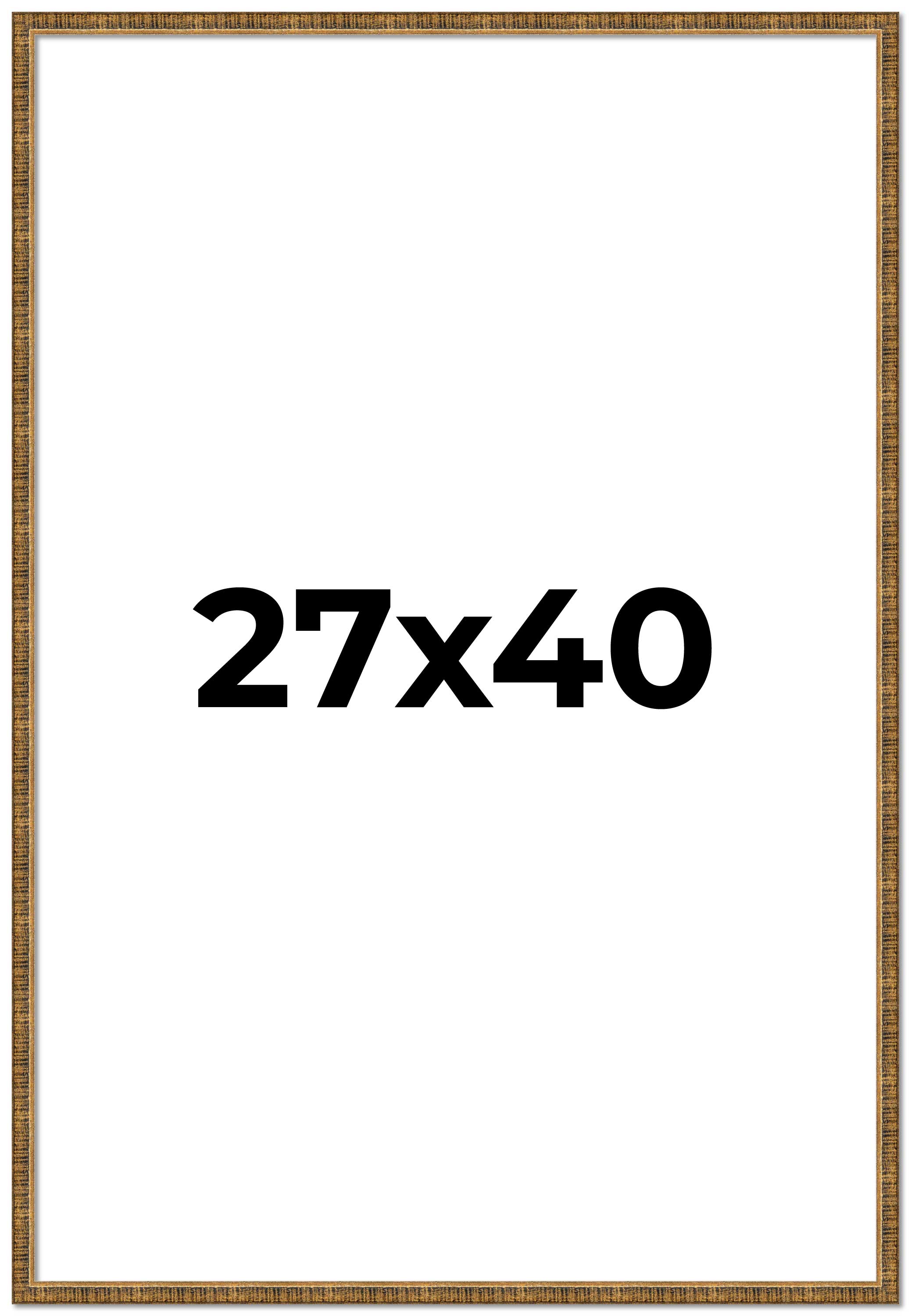 27x40 Frame Gold Kingsley Distressed Real Pine Wood Picture Frame Width 0.75 Inc main product image