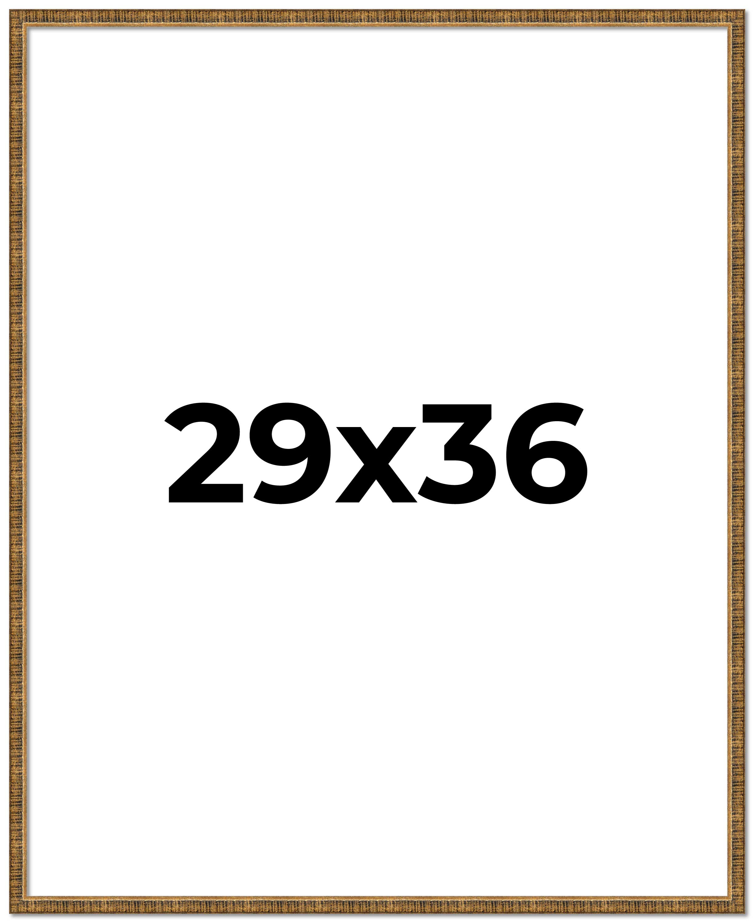 29x36 Frame Gold Kingsley Distressed Solid Wood Picture Frame Width 0.75 Inches main product image