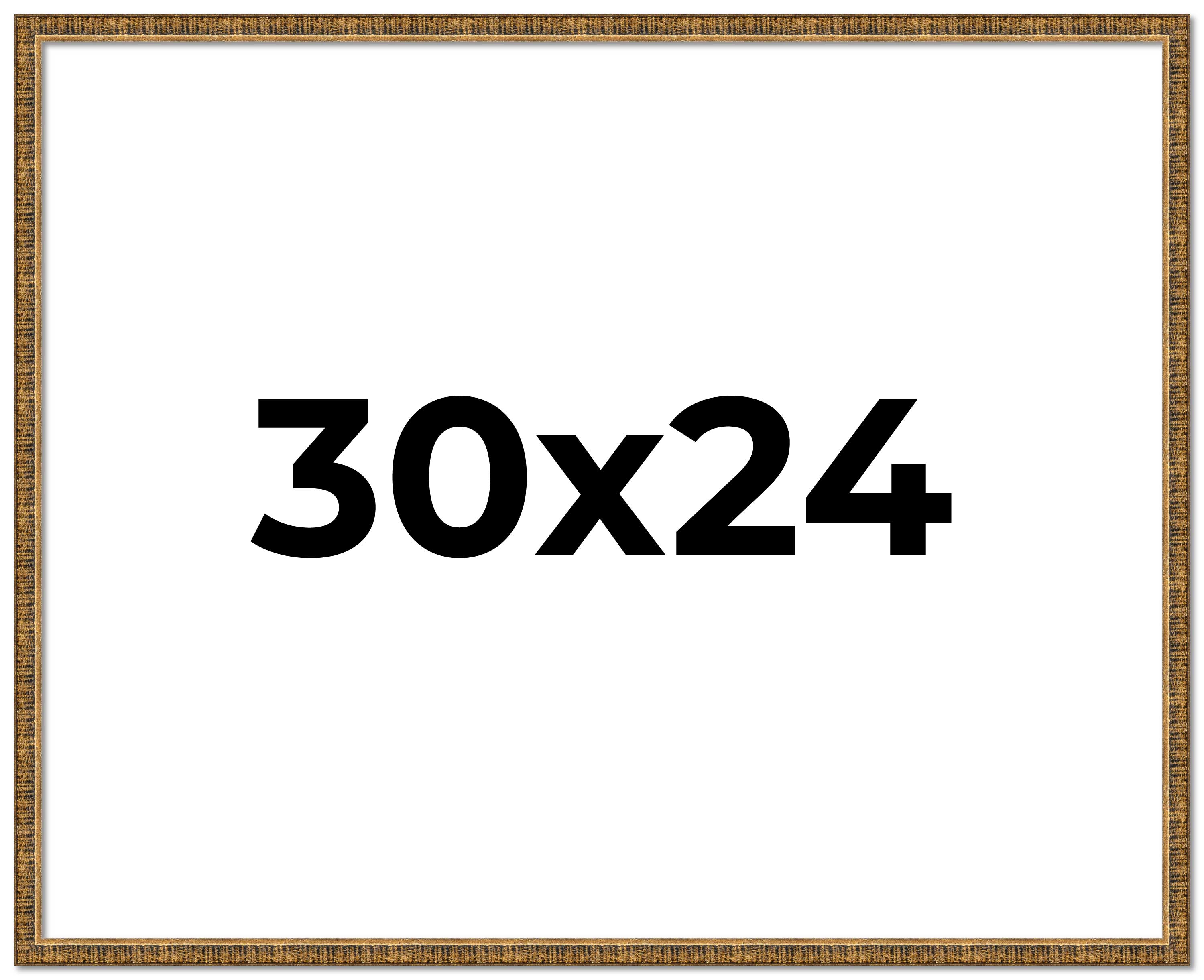 30x24 Frame Gold Picture Frame Complete Modern Photo Frame UV Acrylic, Acid Free