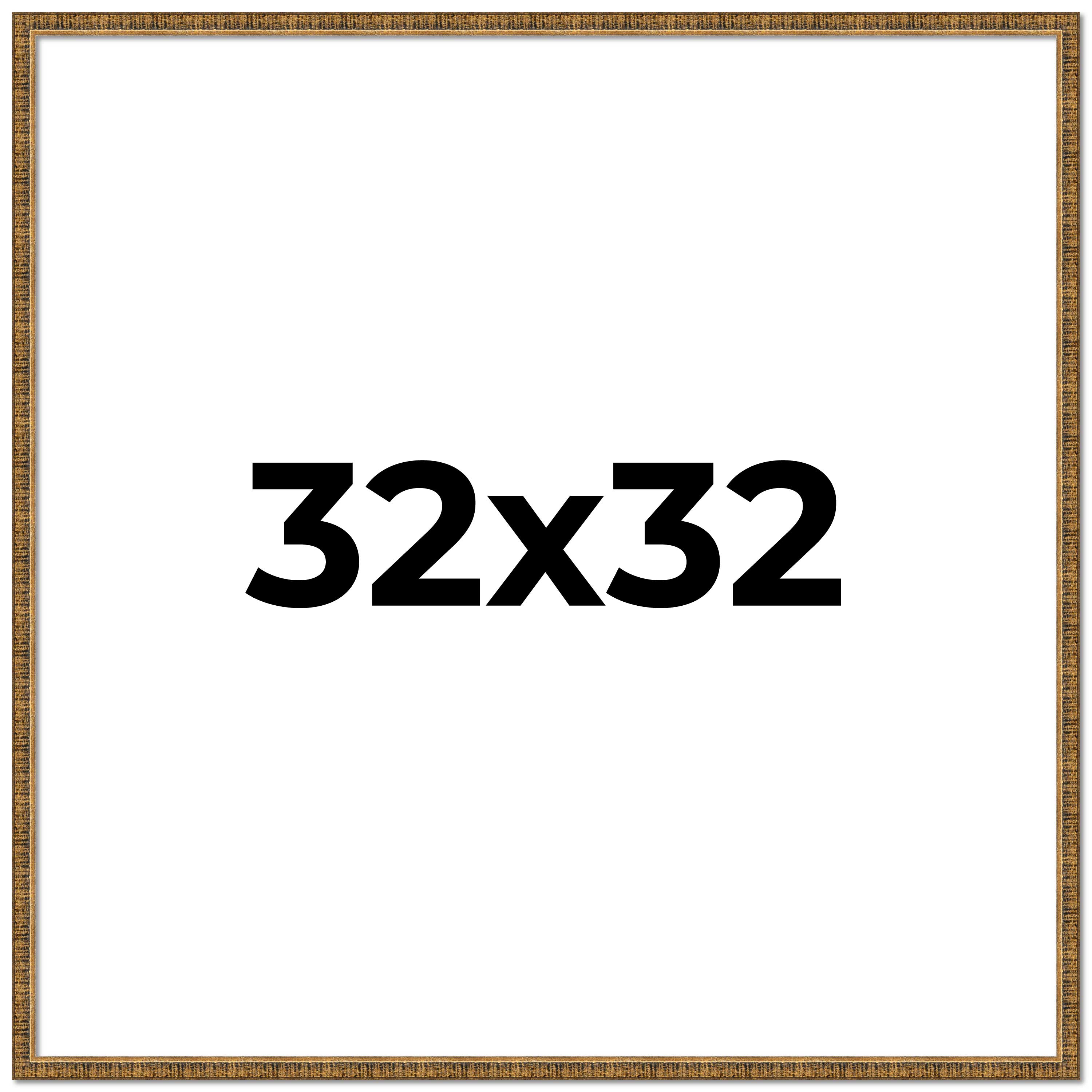 32x32 Frame Gold Kingsley Distressed Solid Wood Picture Frame Width 0.75 Inches main product image
