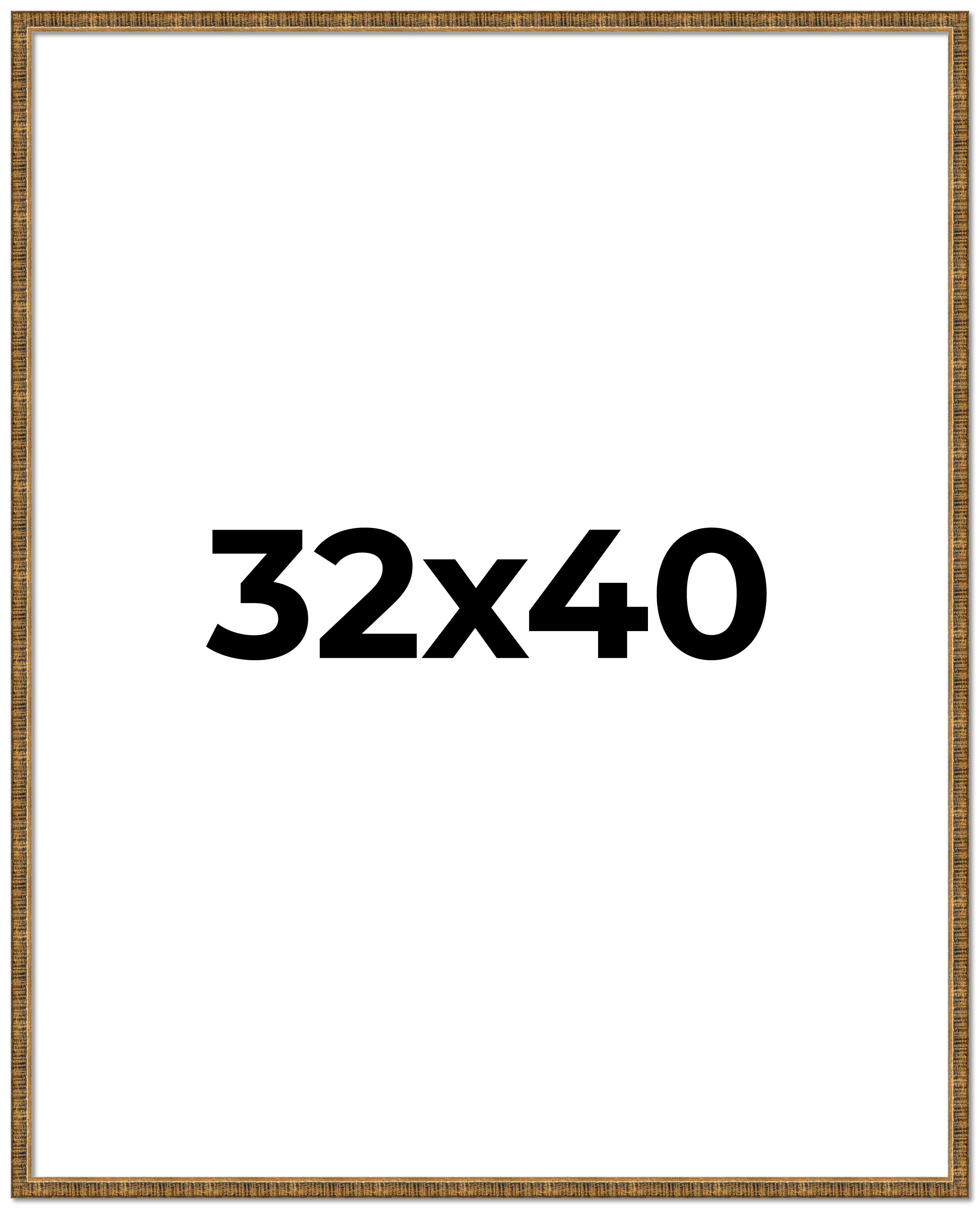 32×40 Frame Gold Solid Wood Picture Frame – Complete Modern Photo Frame Includes